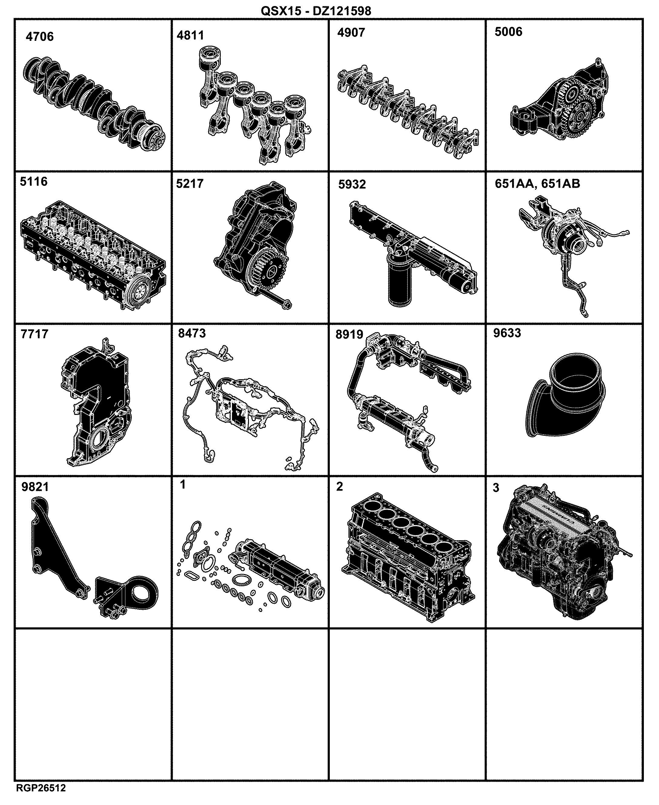 E1 Engine QSX15-DZ121598-ETN233792