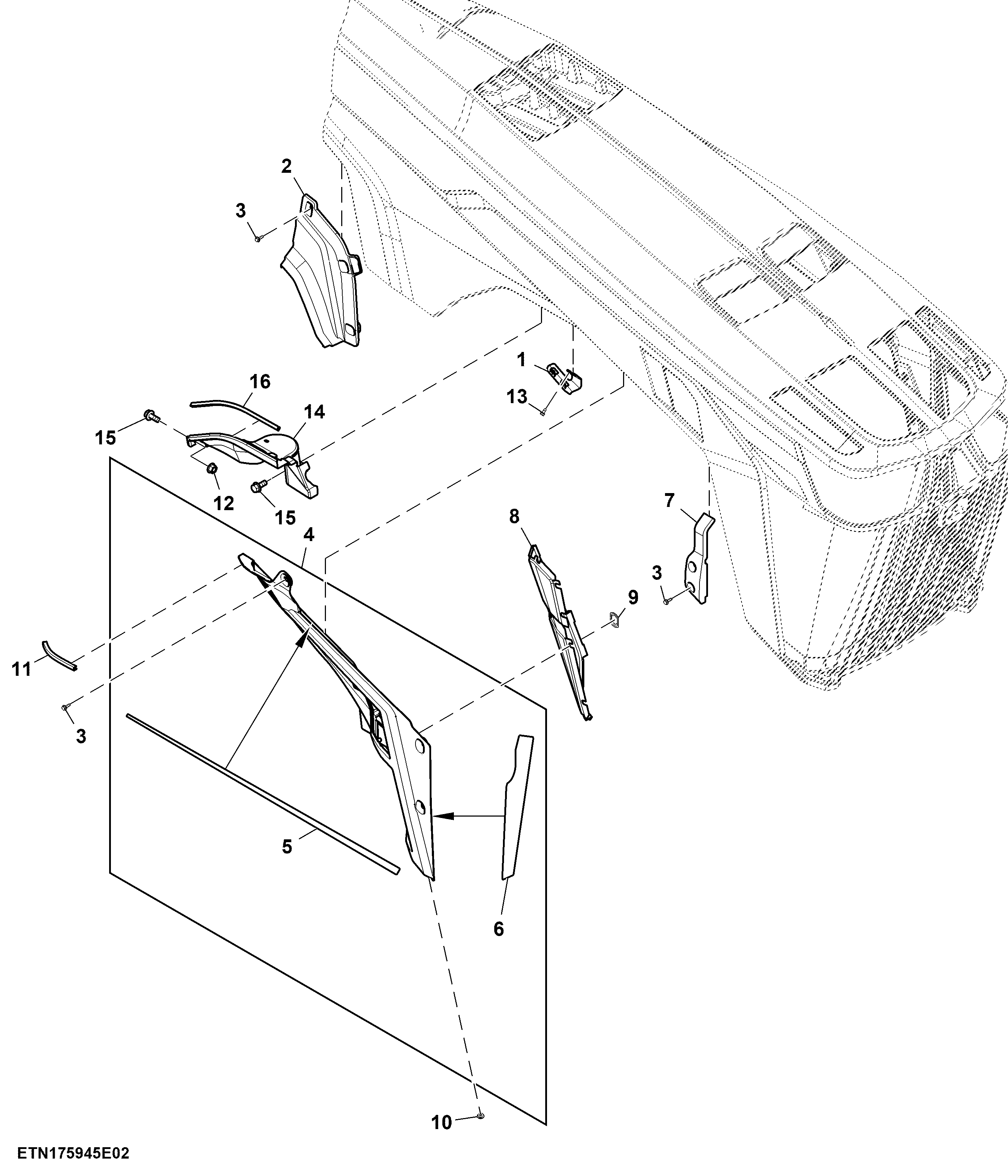 Fixed Panel, Hood, T3 / FT4 / Stage 5 Engine, RH (804001 - )