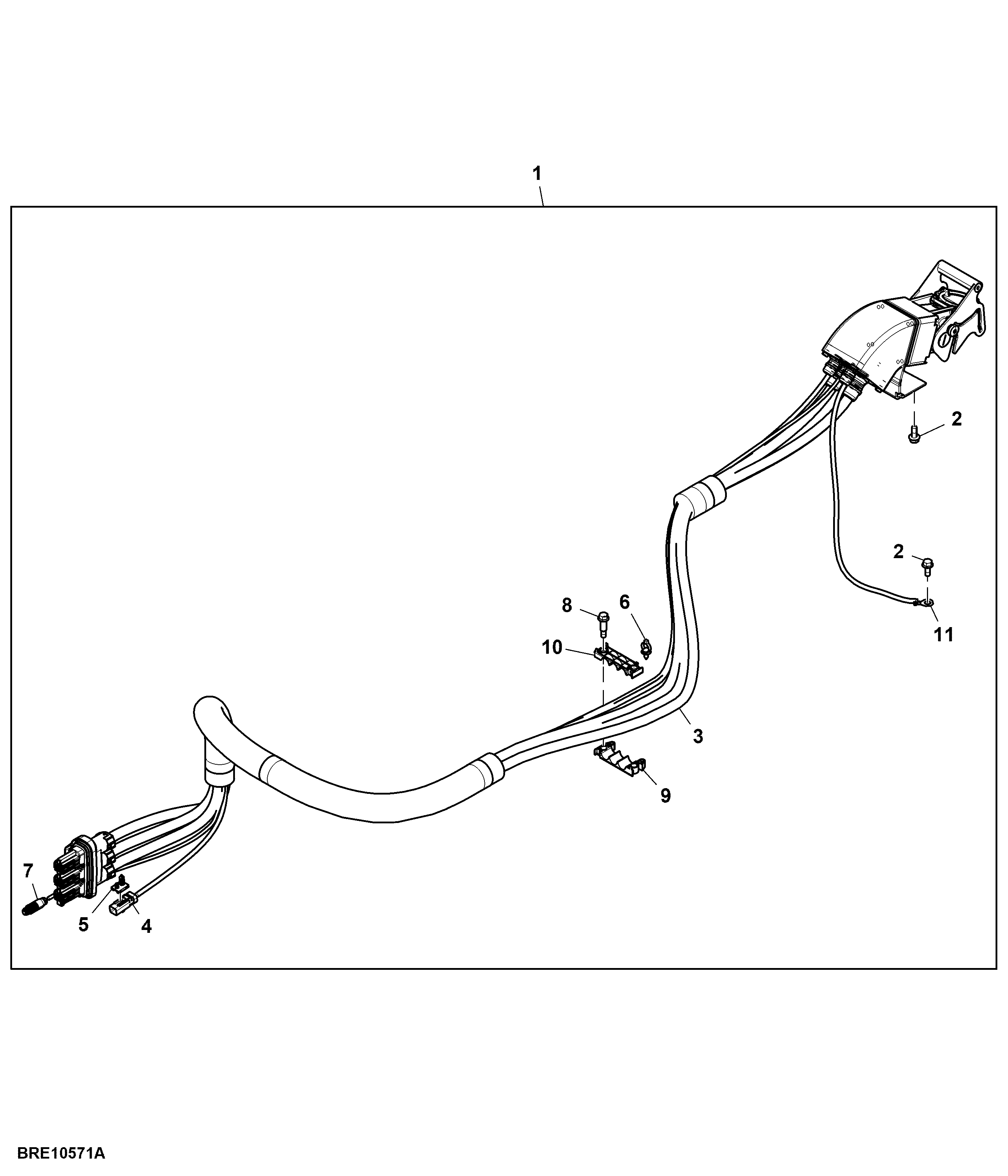 Cable, 1 Connector, Second Coupler, Attachment