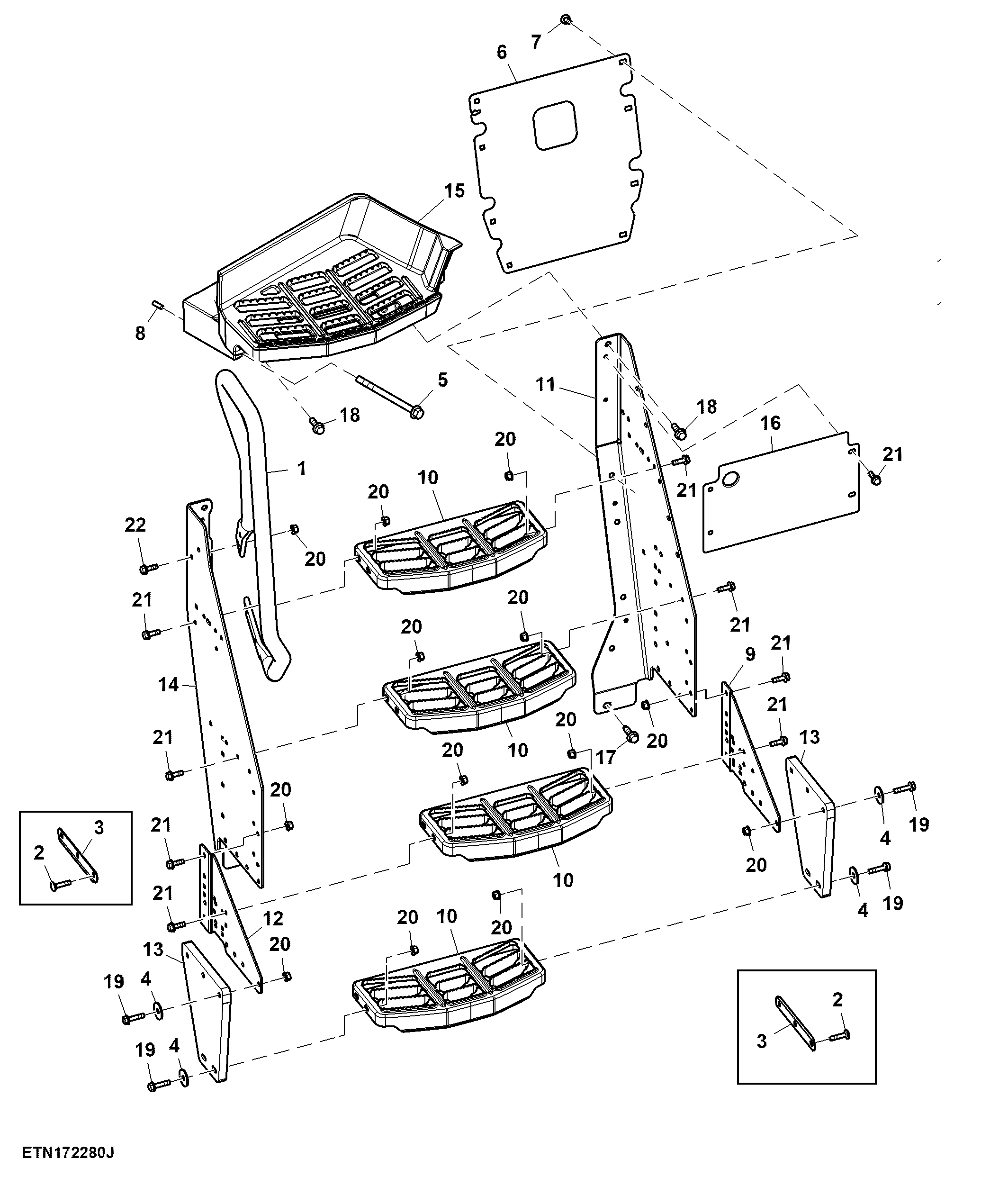 Steps, LH Narrow Assembly, Group 47/48 Tires