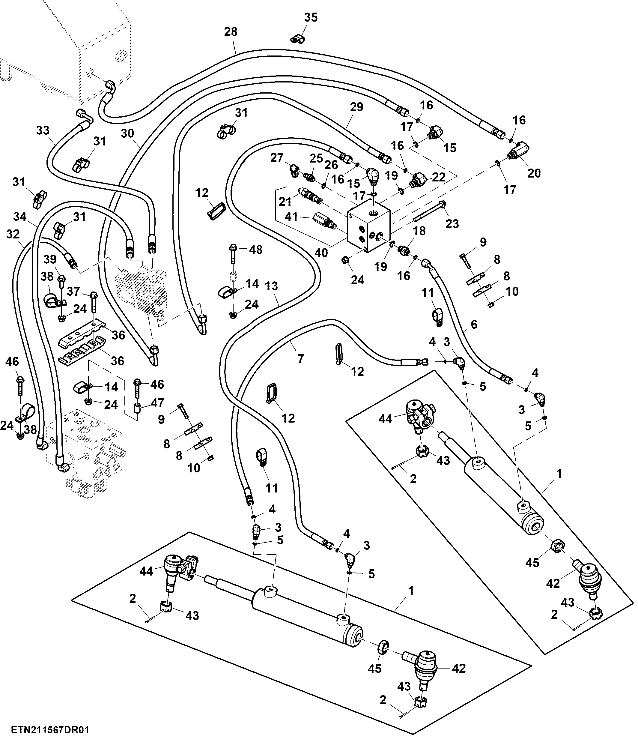 Steering System, Front Cylinder and Pilot Valve