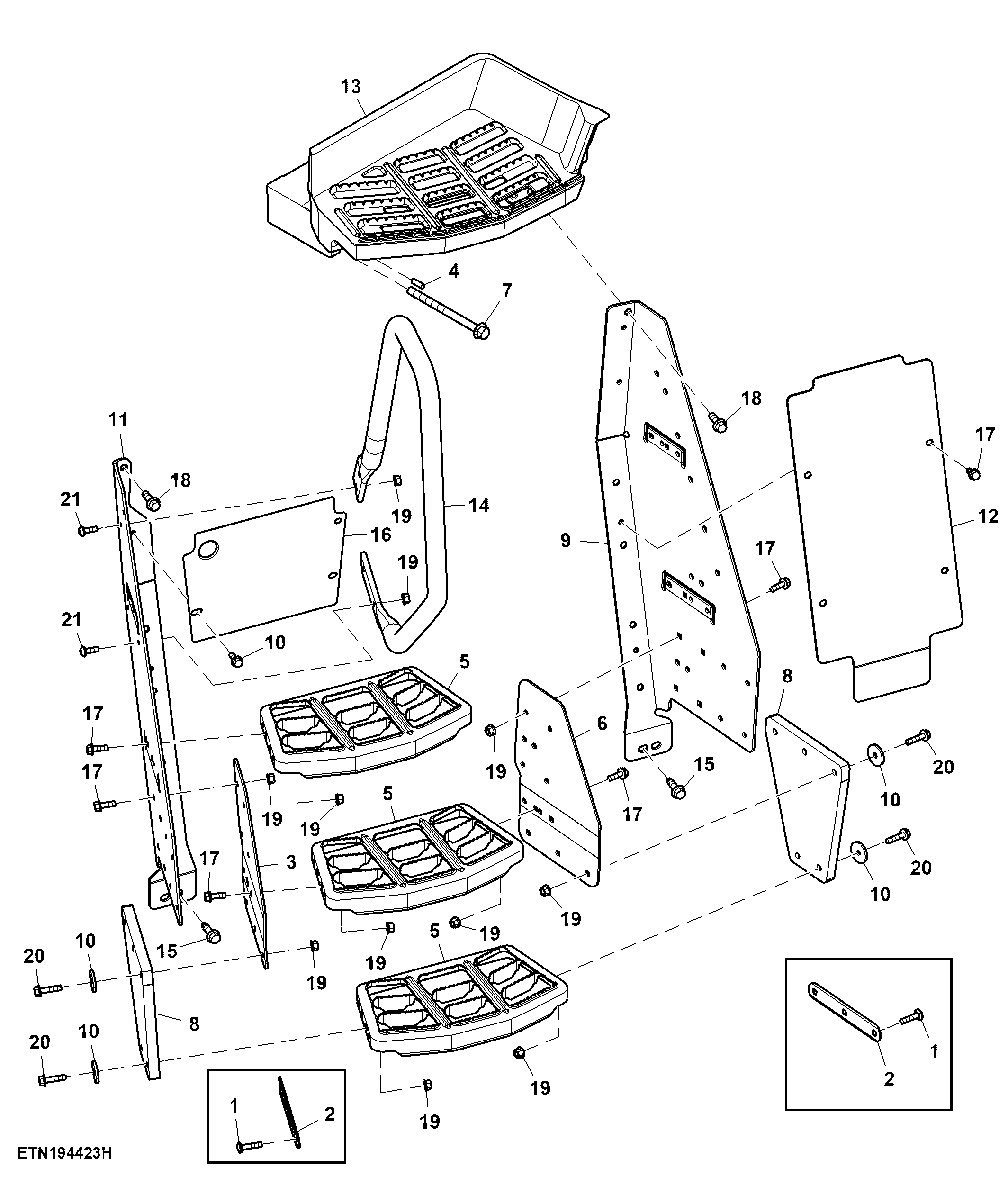 Step, LH Narrow Assembly, Group 49 Rear Tires