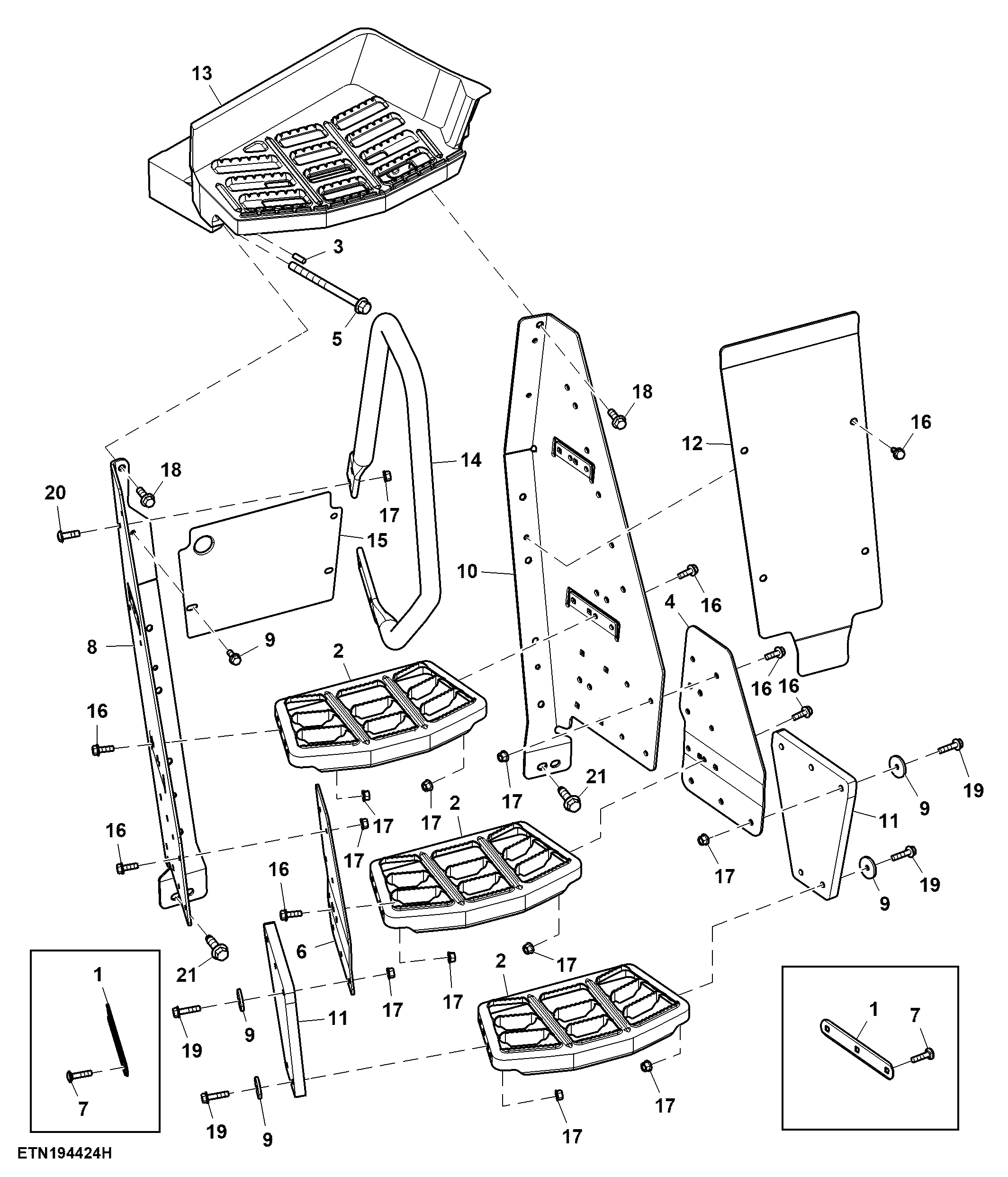 Step, LH Wide Assembly, Group 49 Rear Tires