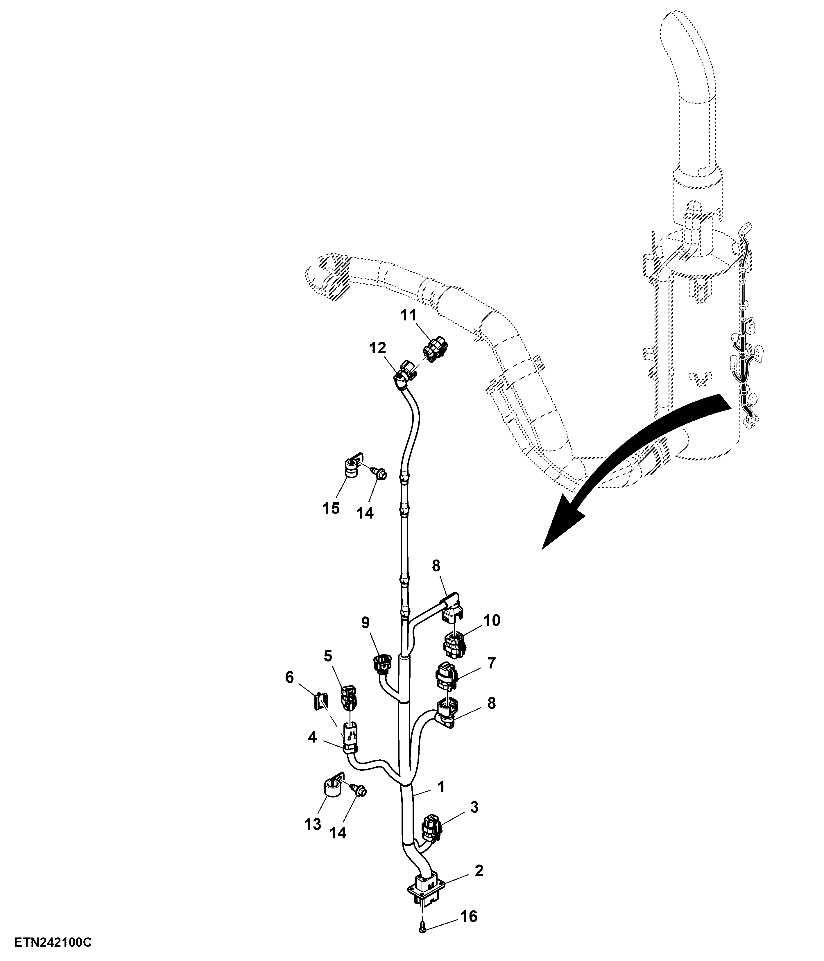 Wiring Harness, Aftertreatment Device (804001 - )