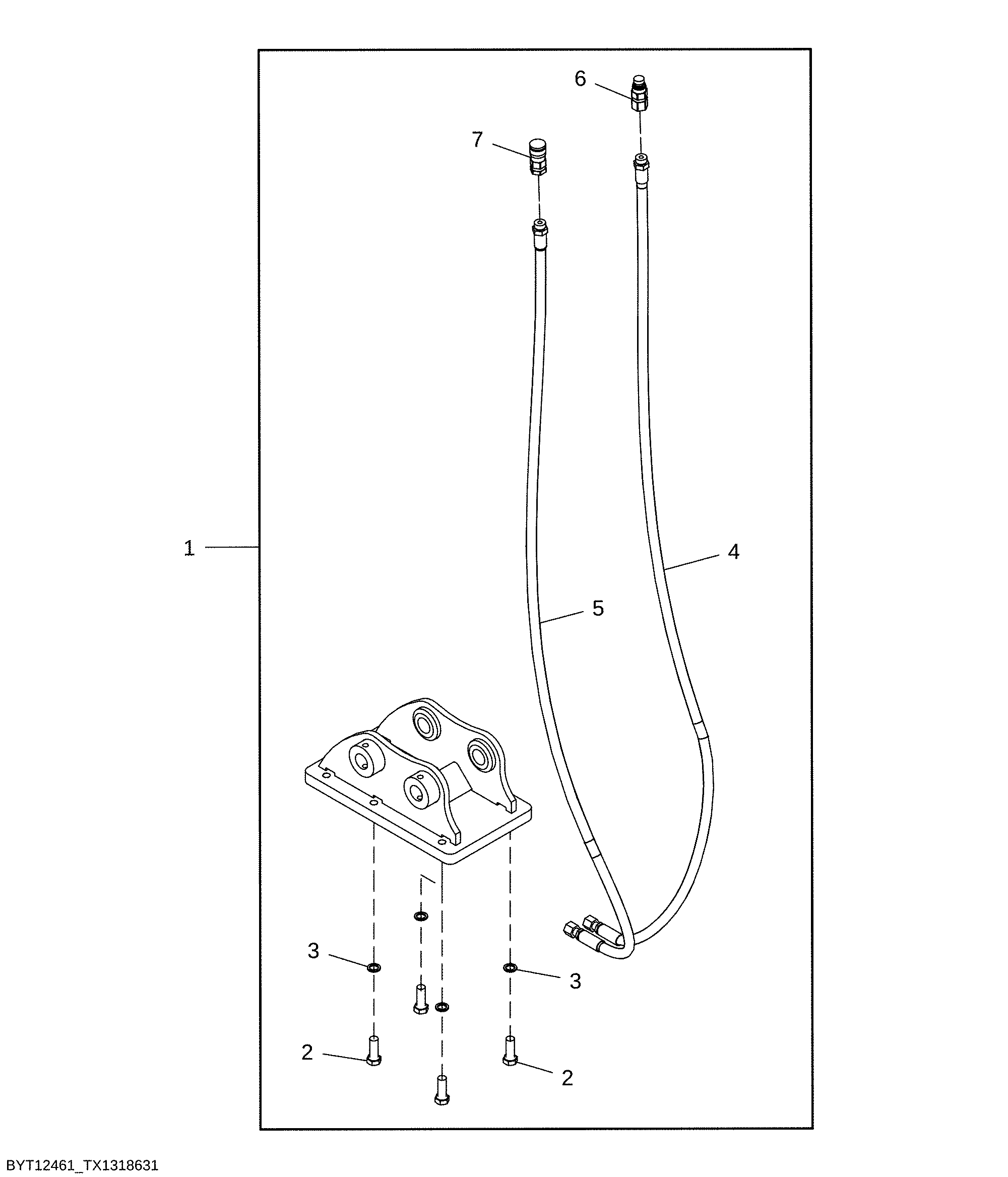 Hydraulic Coupler Mounting Kit, Plate Compactors