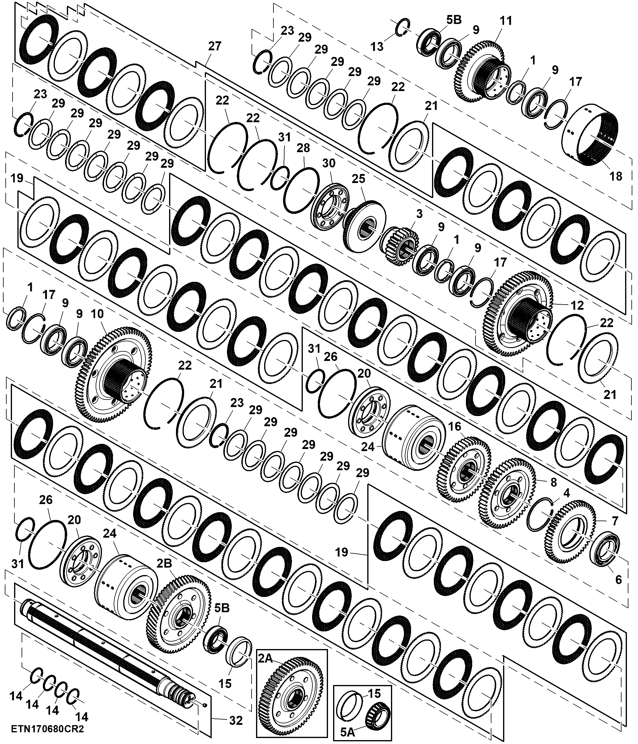 Countershaft Assembly, LH, e23™ (154114 - 200000)