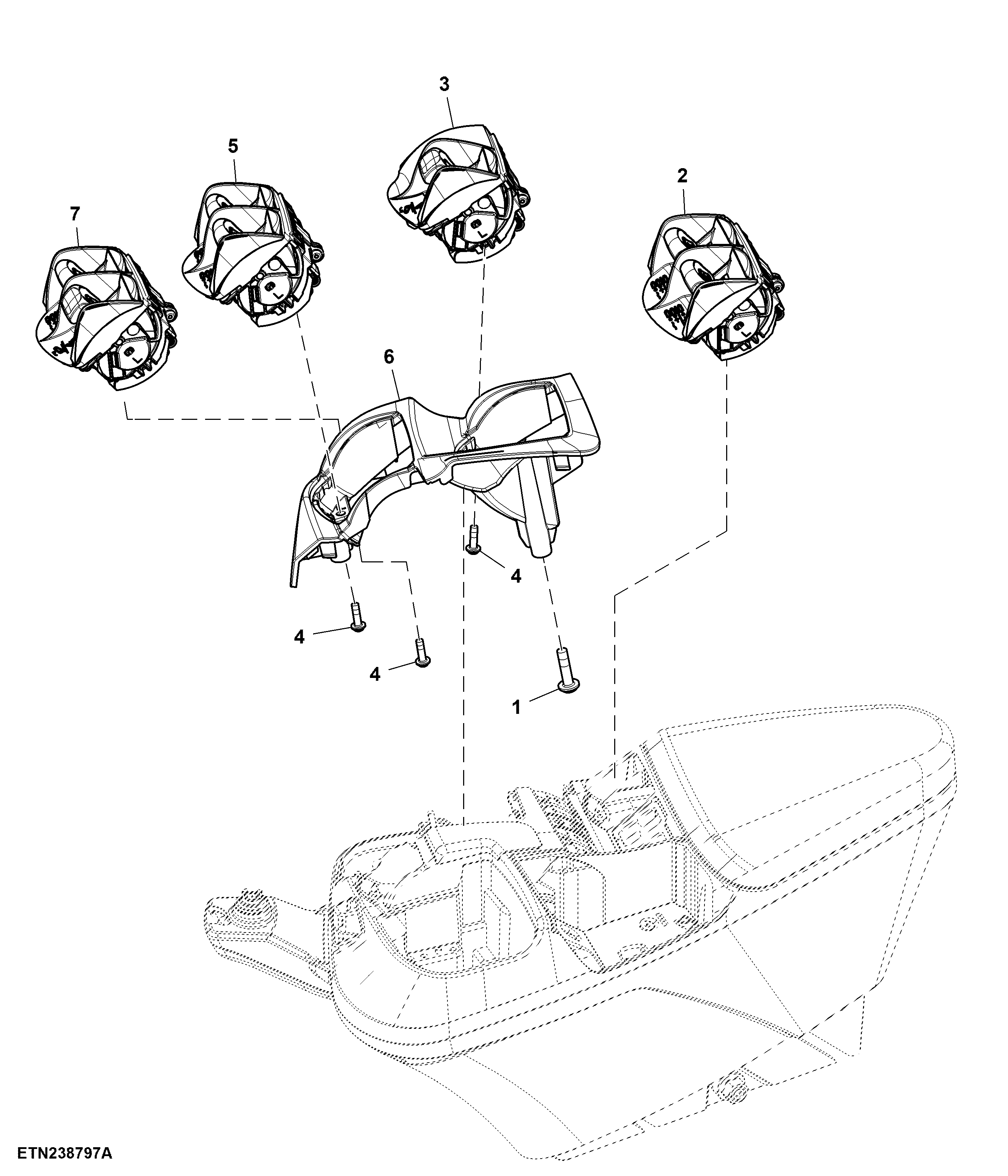 Control, 5 Rear SCV, W/O Front Hydraulic Coupler, W/ Front Hitch, W/ CommandARM™, W/ CommandPRO™