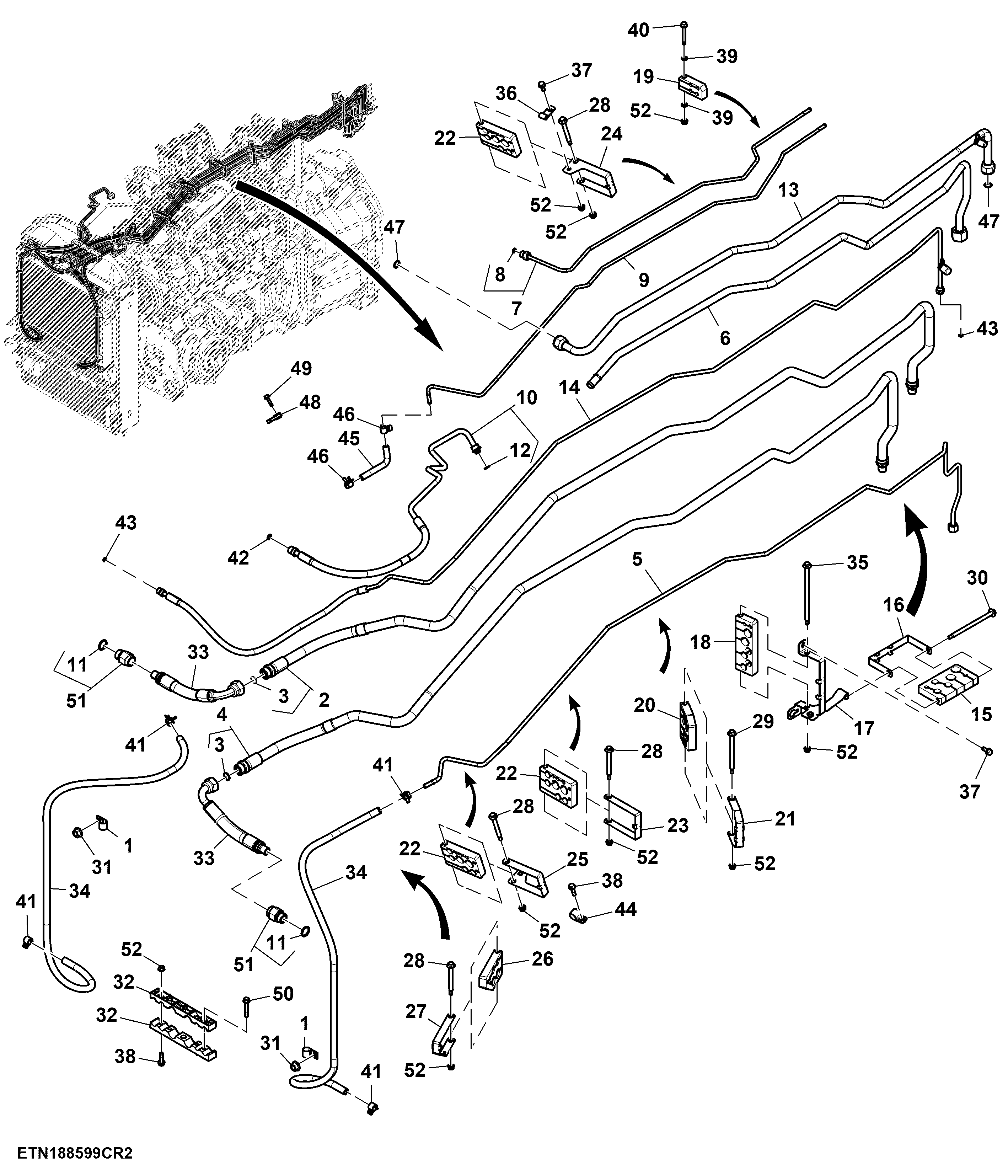 Line, Front Line Bundle, T2 Engine (1/2) (200001 - )