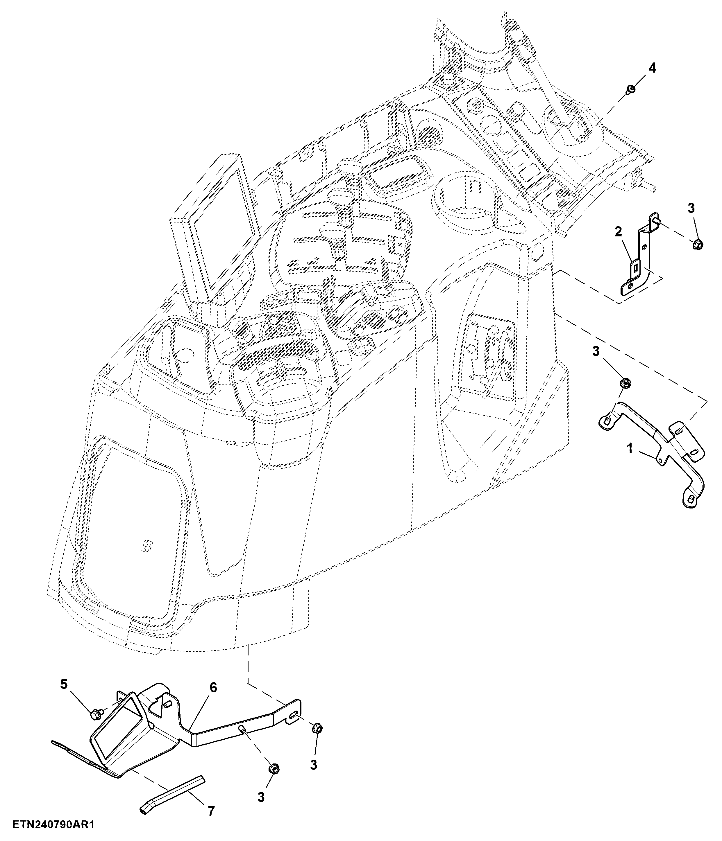 Support, Right Hand Console, W/ CommandARM™, AutoPowr™ / IVT™, CommandQuad™ or DirectDrive