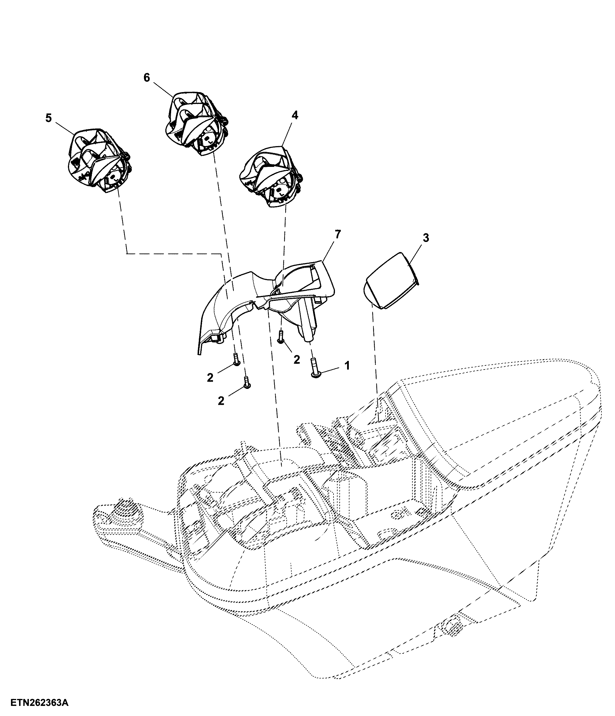 Control, 3 Rear SCV, W/O Front Hydraulic Coupler, W/ Front Hitch, W/ CommandARM™, W/O CommandPRO™