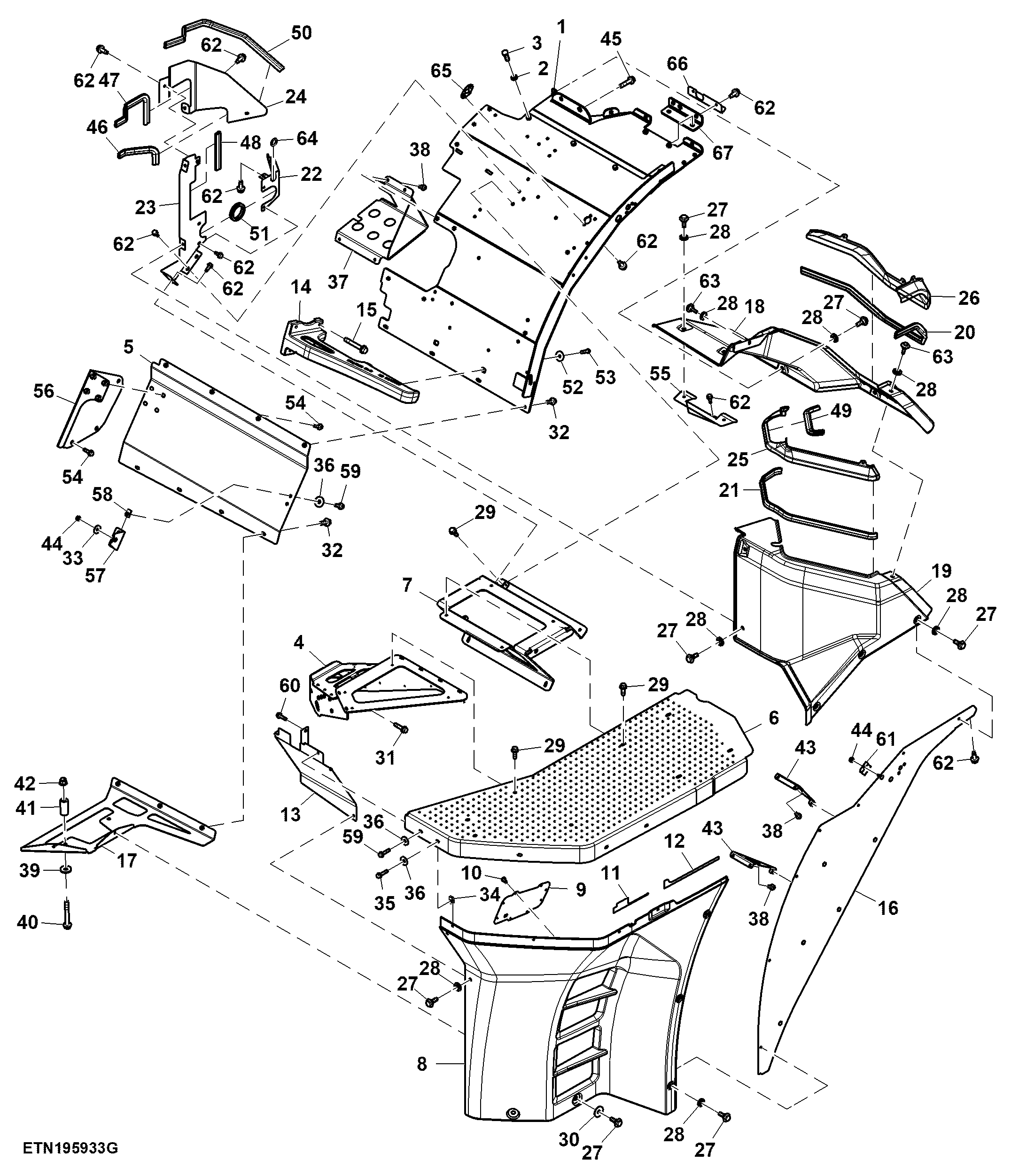 Exhaust System Enclosure, 13.6/ 15.0 L, T3 Engine