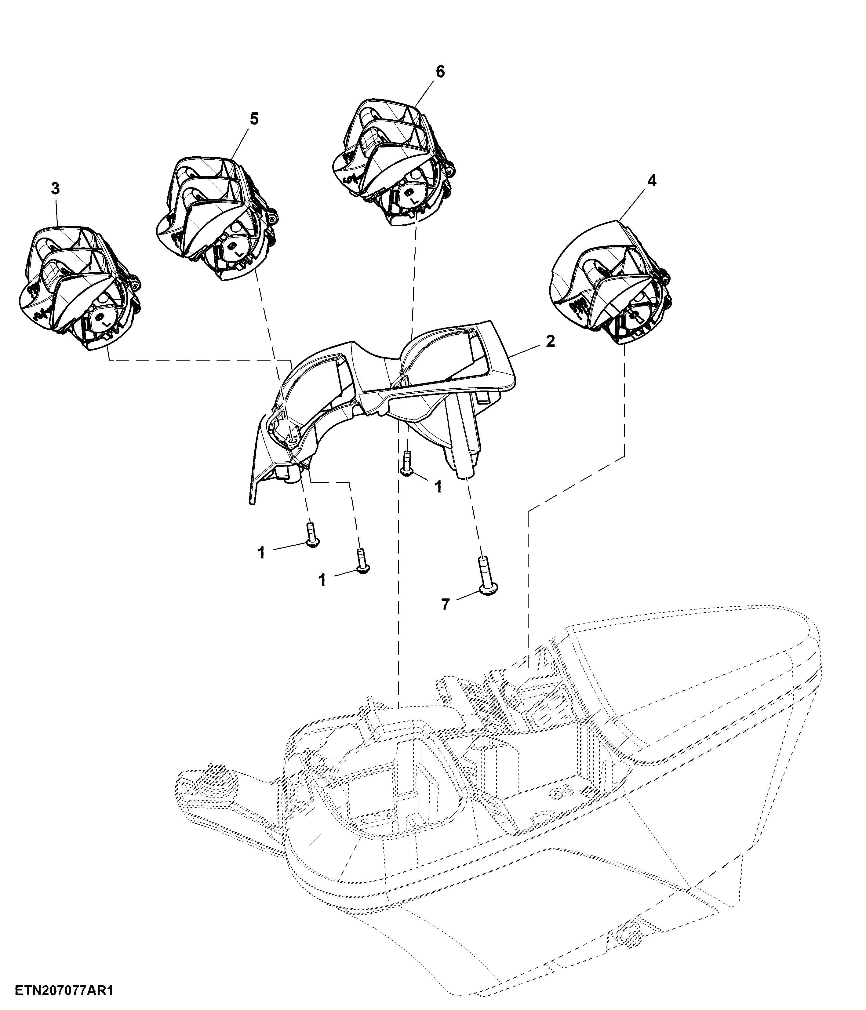 Control, 4 Rear SCV, W/ Single Front Hydraulic Coupler, W/ Front Hitch, W/ CommandARM™, W/ CommandPRO™