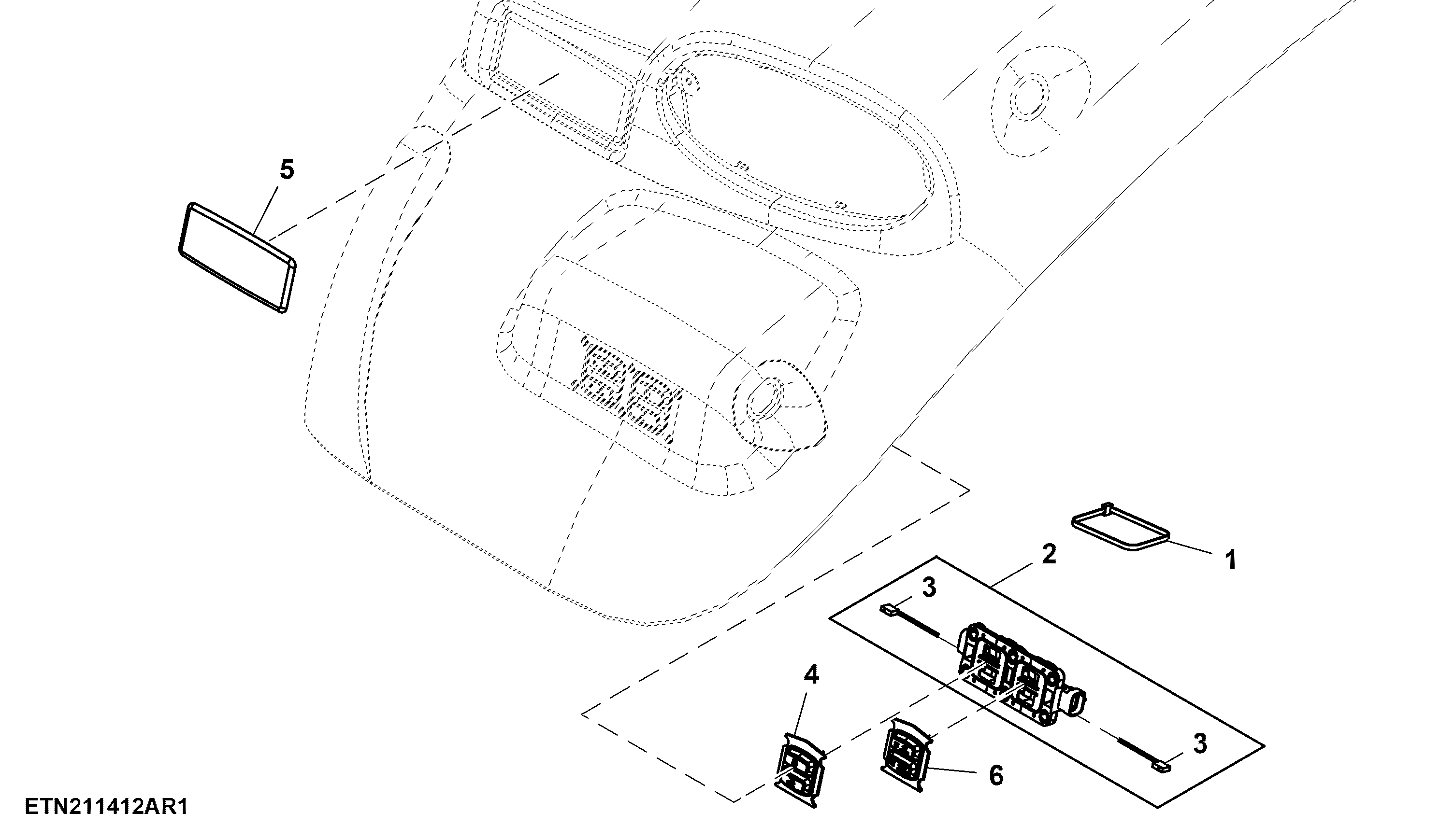 Switch, Remote Control, Rear Hitch / E-SCV IV