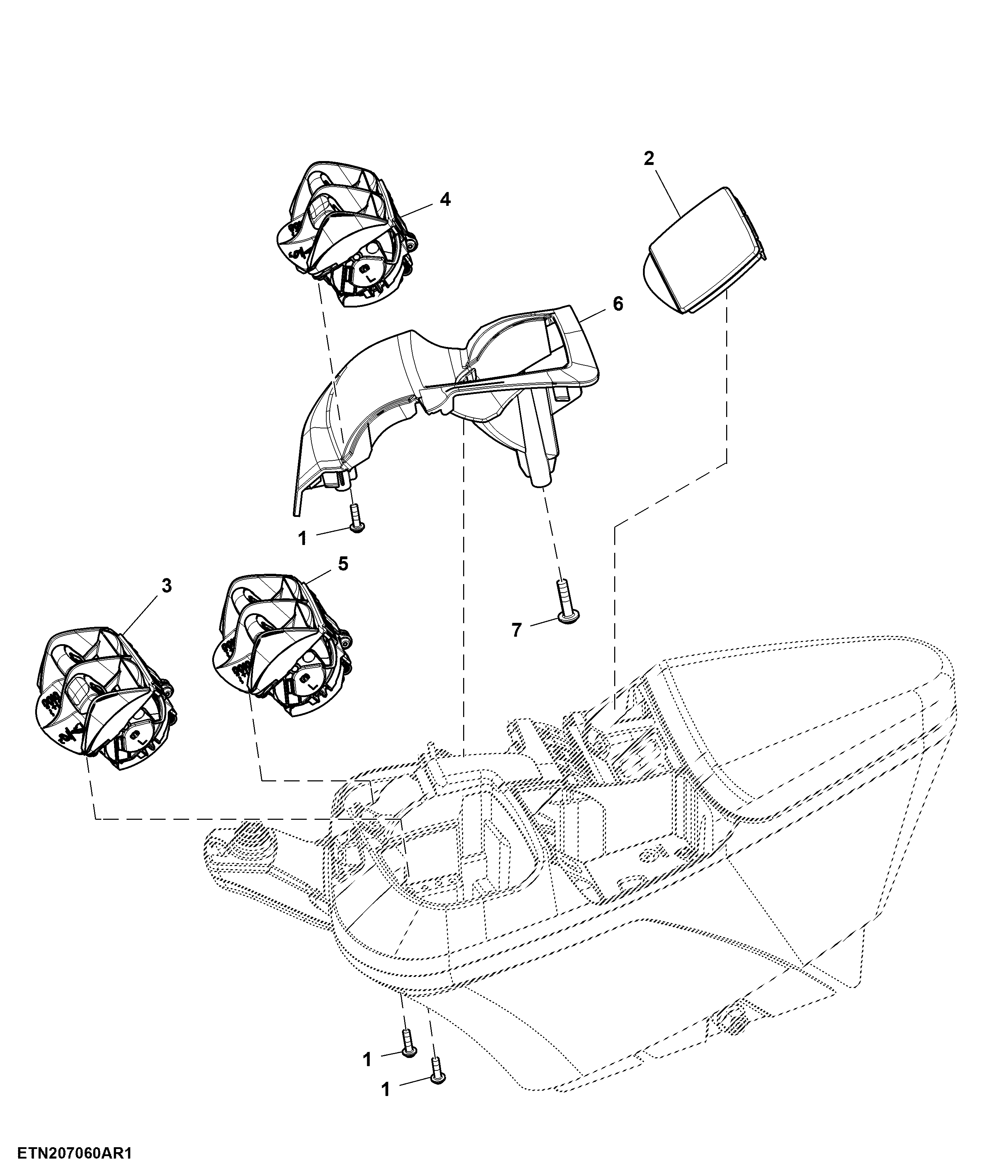 Control, 3 Rear SCV, W/ Single Front Hydraulic Coupler, W/ Front Hitch, W/ CommandARM™, W/O CommandPRO™