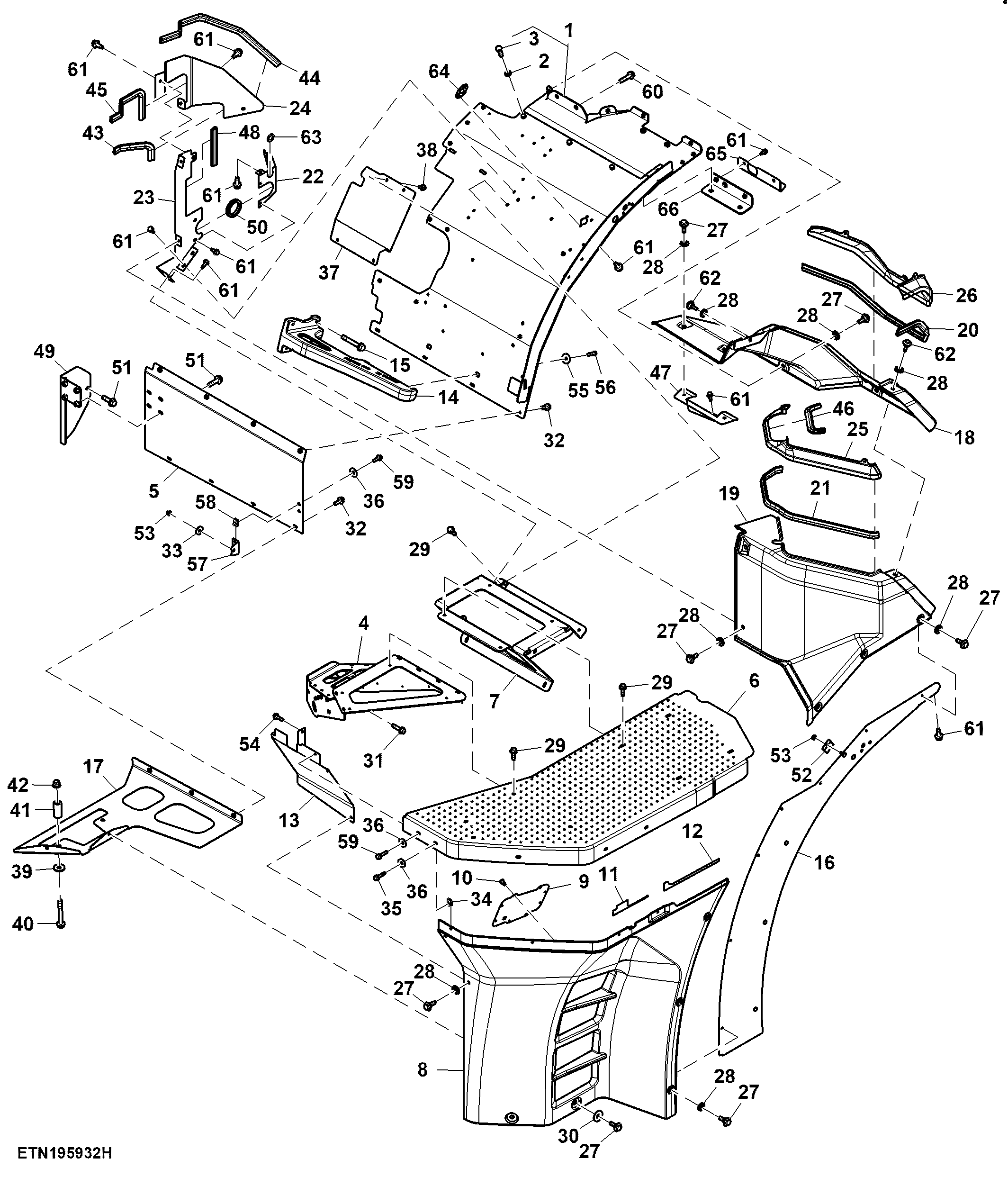 Exhaust System Enclosure, 13.6/ 15.0 L, T3 Engine