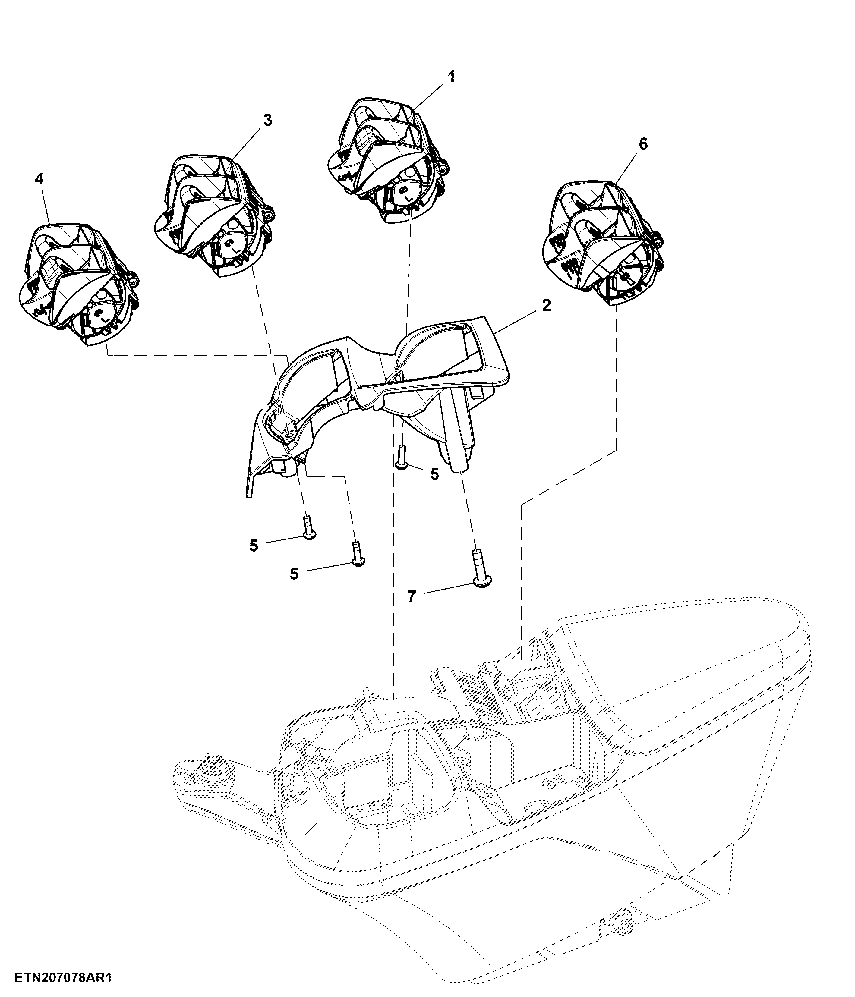 Control, 4 Rear SCV, W/ Dual Front Hydraulic Coupler, W/ Front Hitch, W/ CommandARM™, W/ CommandPRO™