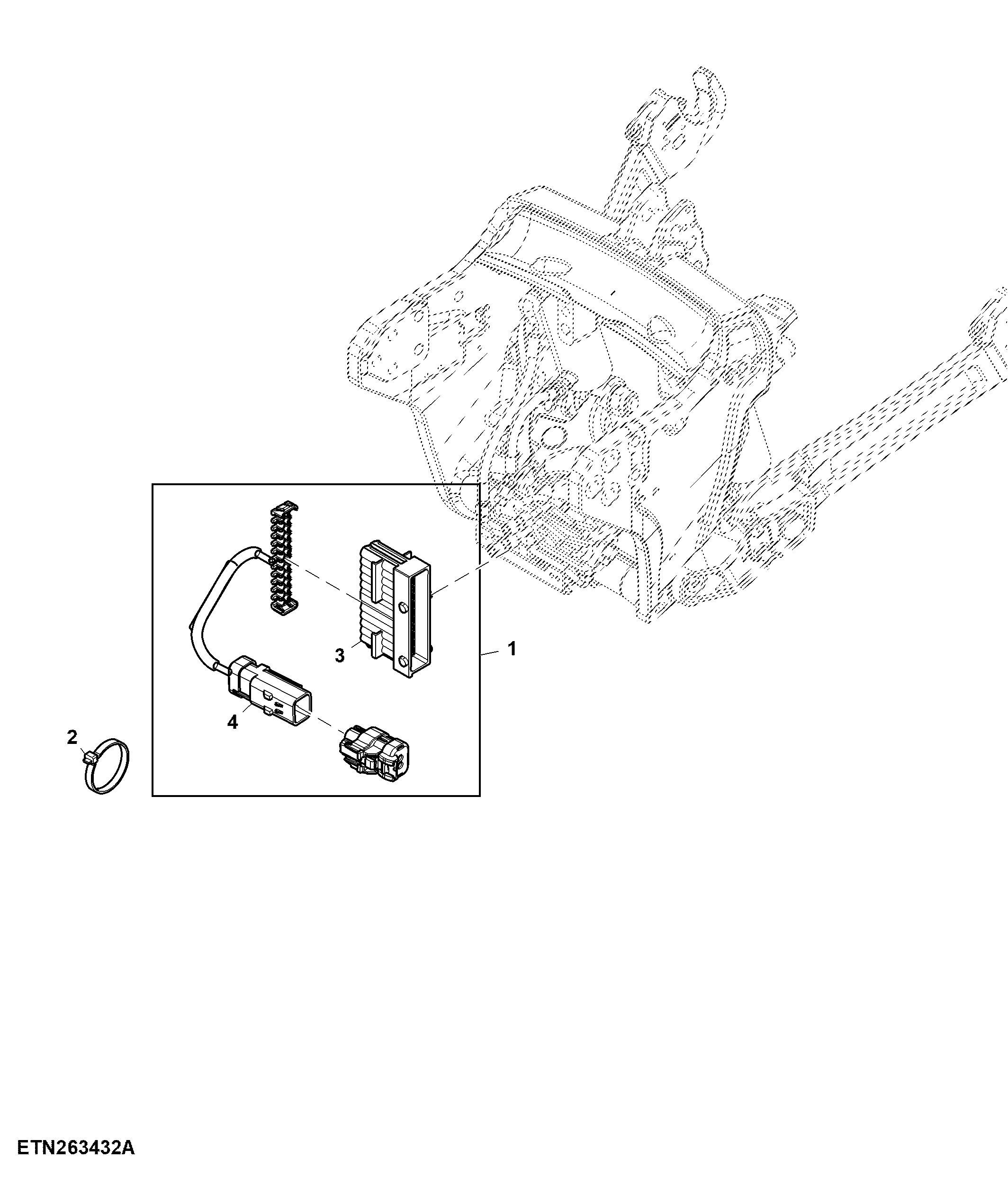 Wiring Harness, Front ISOBUS Socket, Front SCV