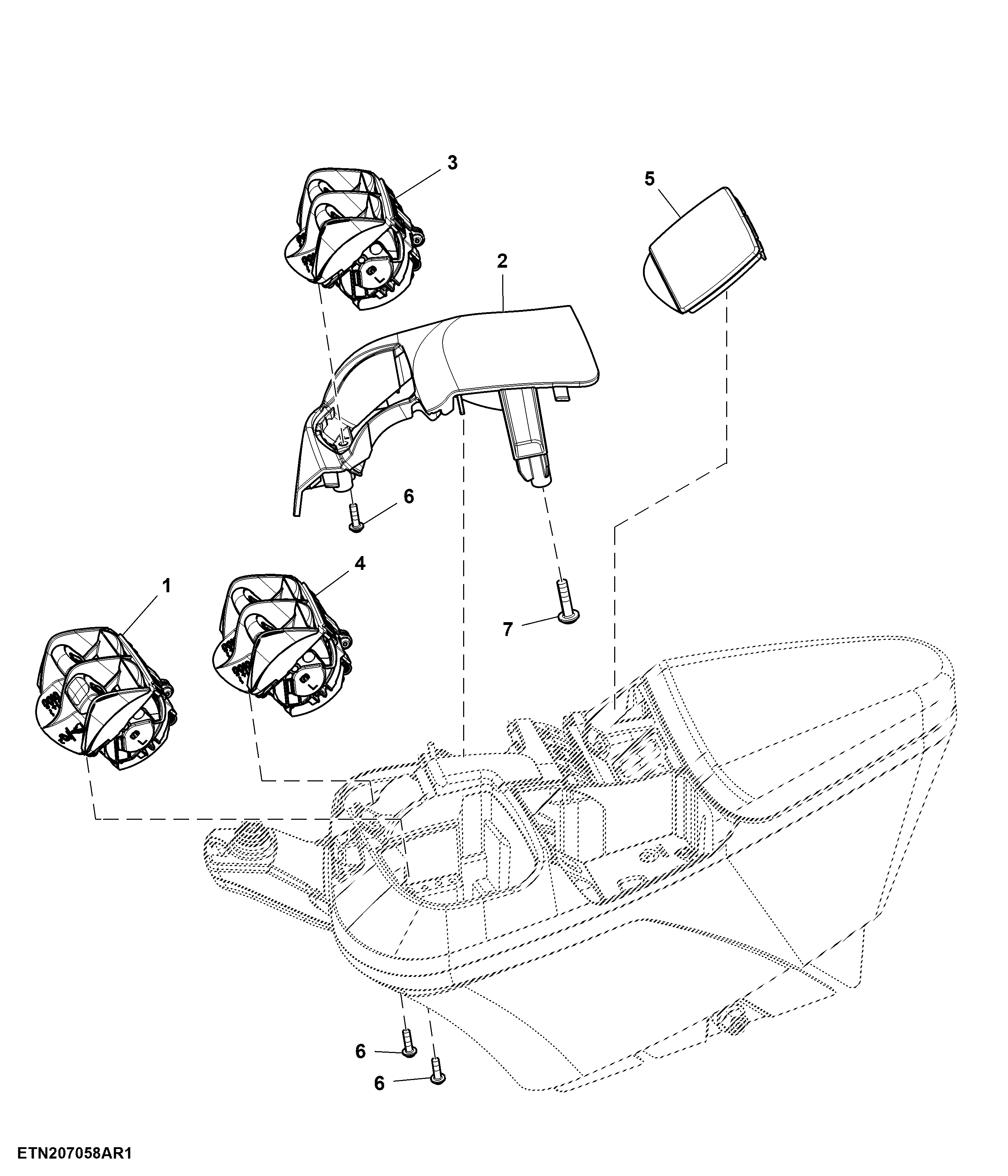 Control, 5 Rear SCV, W/O Front Hitch, W/ CommandARM™, W/O CommandPRO™