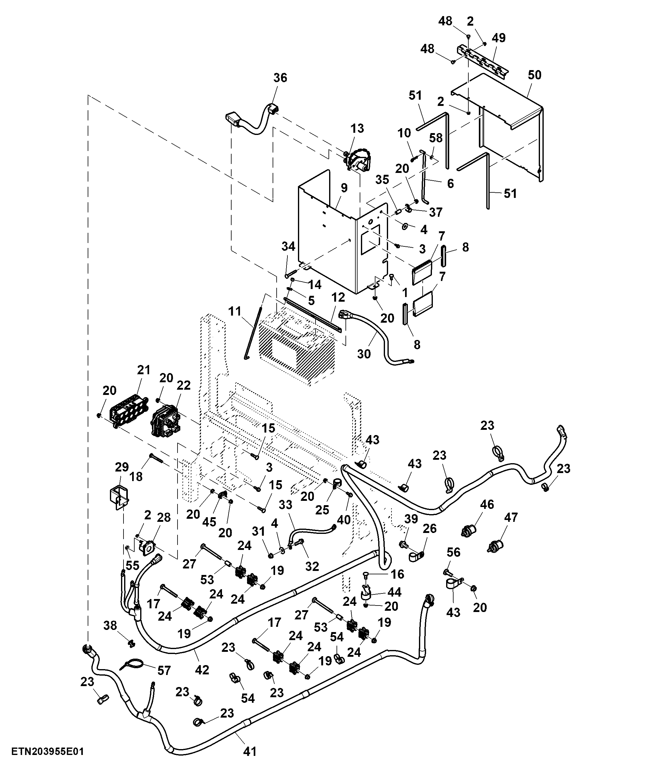 Battery Cables, W/ Electrical Controllers (470501 - )