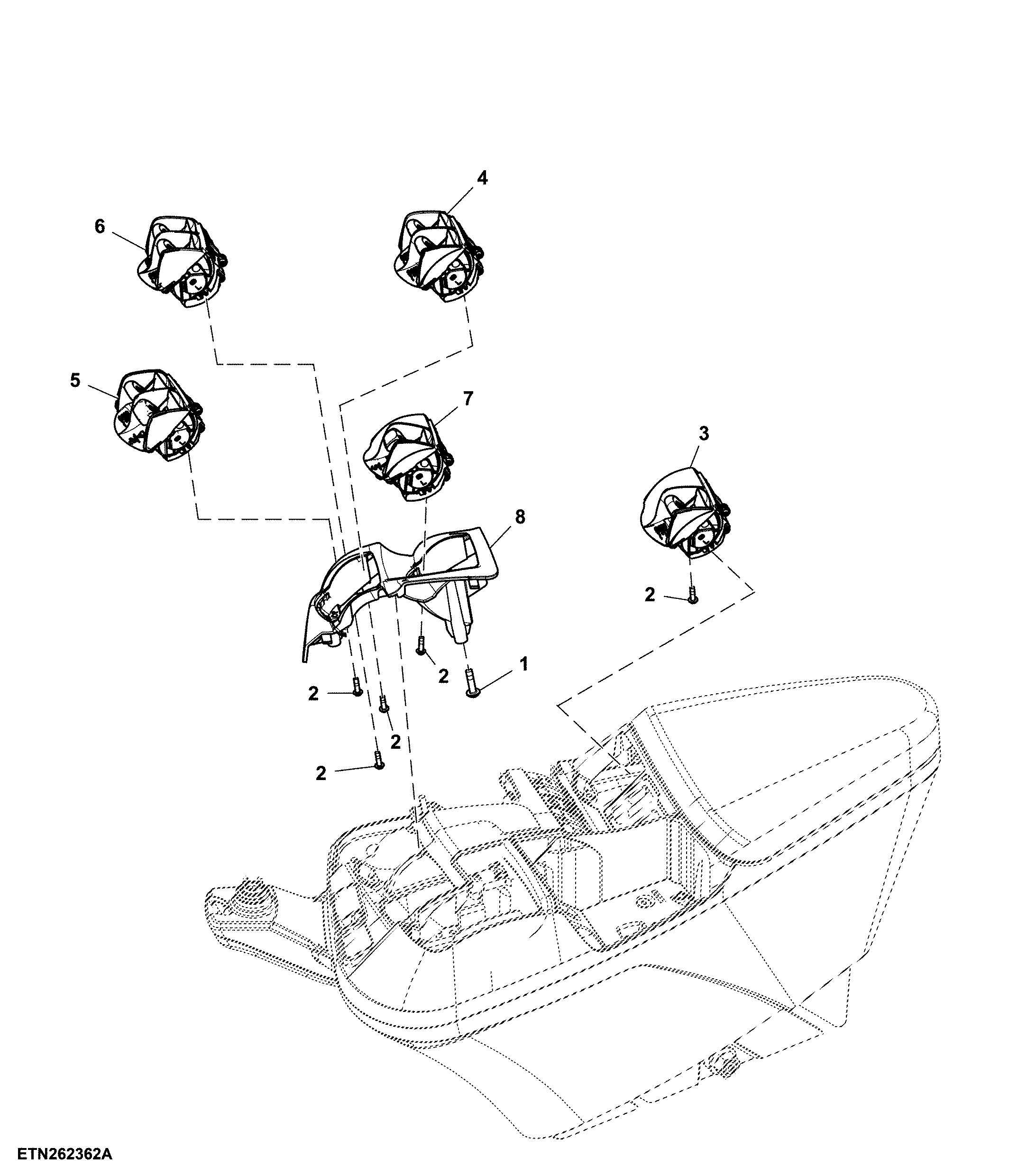 Control, 6 Rear SCV, W/O Front Hydraulic Coupler, W/ Front Hitch, W/ CommandARM™, W/O CommandPRO™
