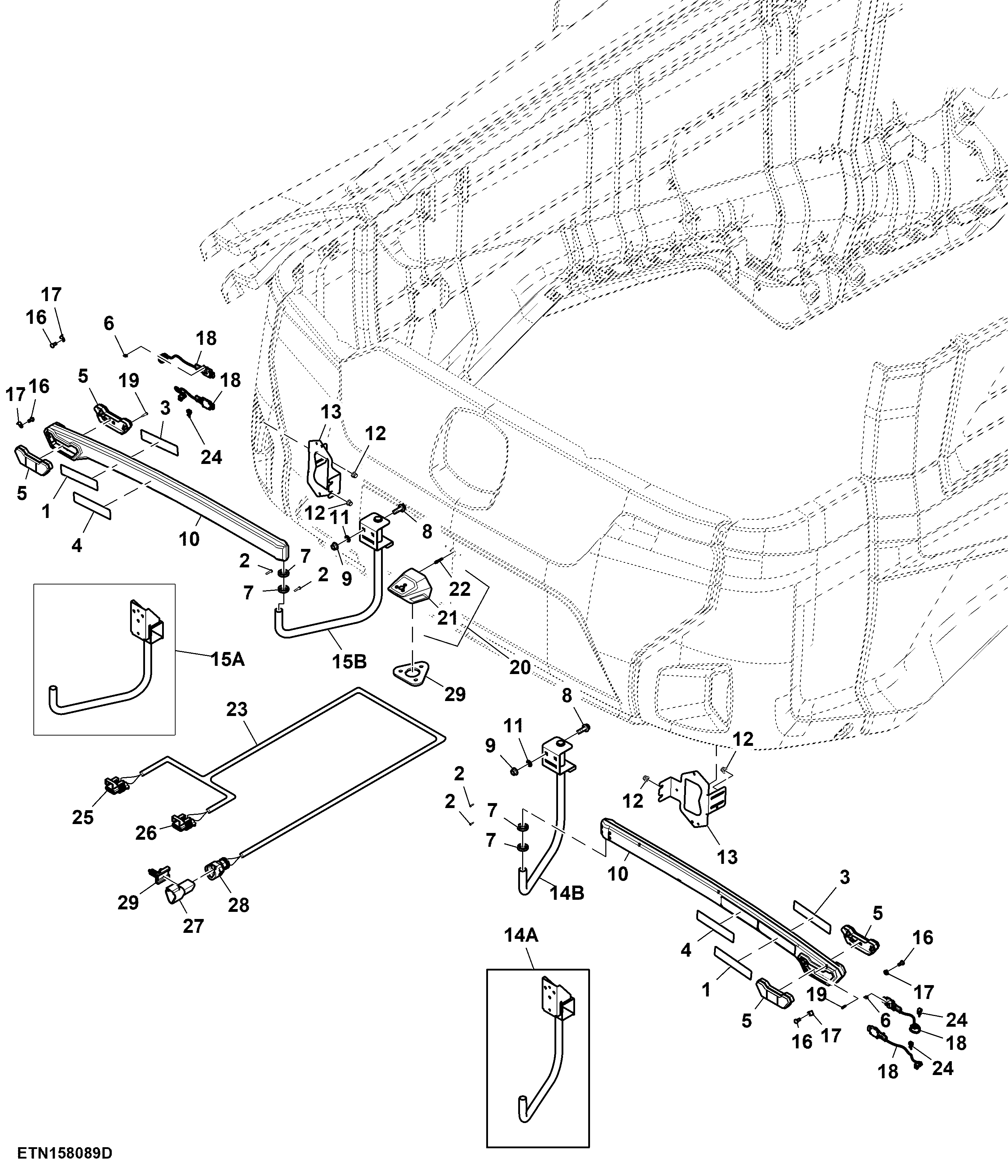 Support, Rear Extremity Light, Medium Length (For North America)
