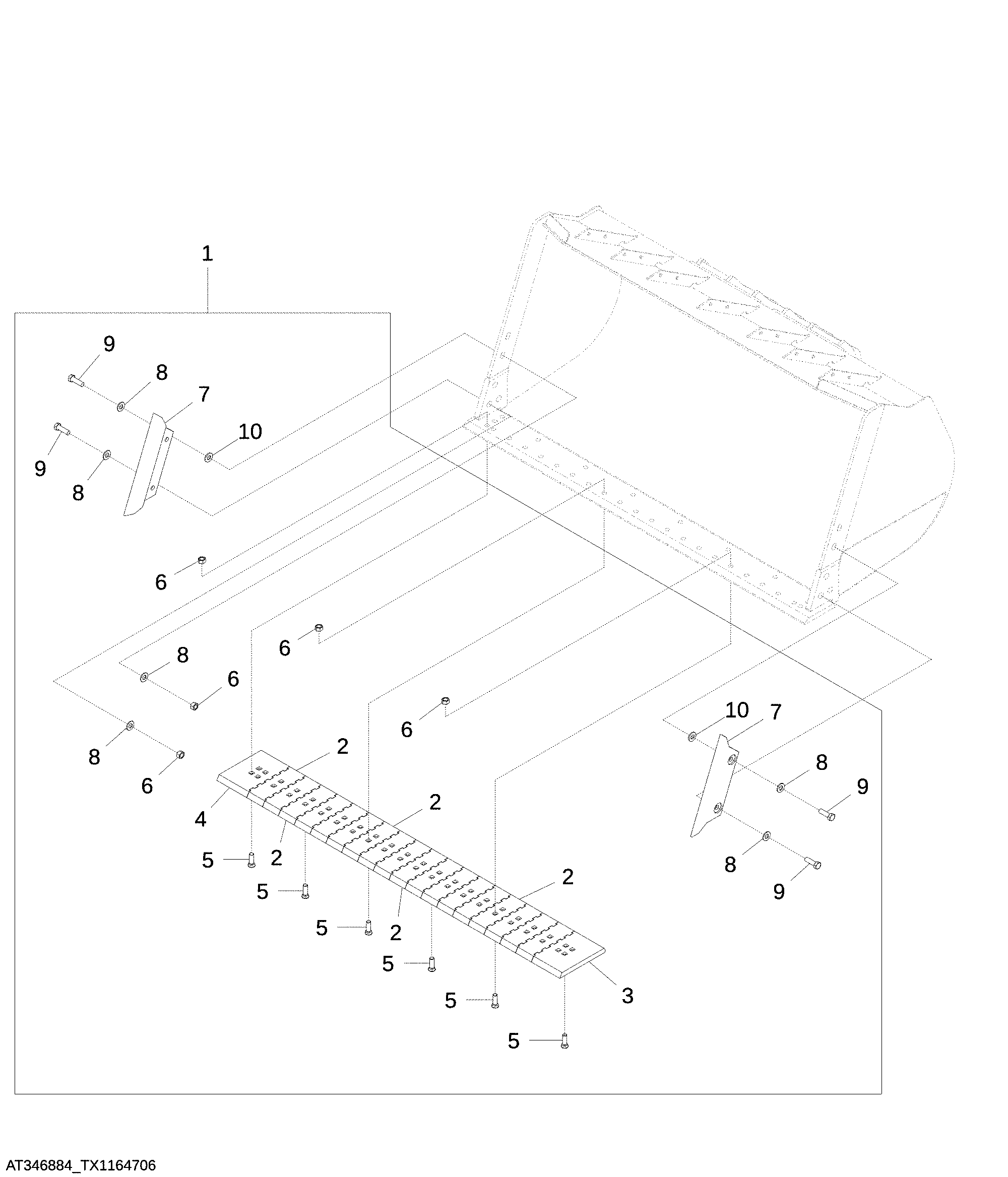 Jagz™ Cutting Edges Conversion Kit for 5.5 m³ (7.25 yd³) and 5.9 m³ (7.75 yd³) Buckets