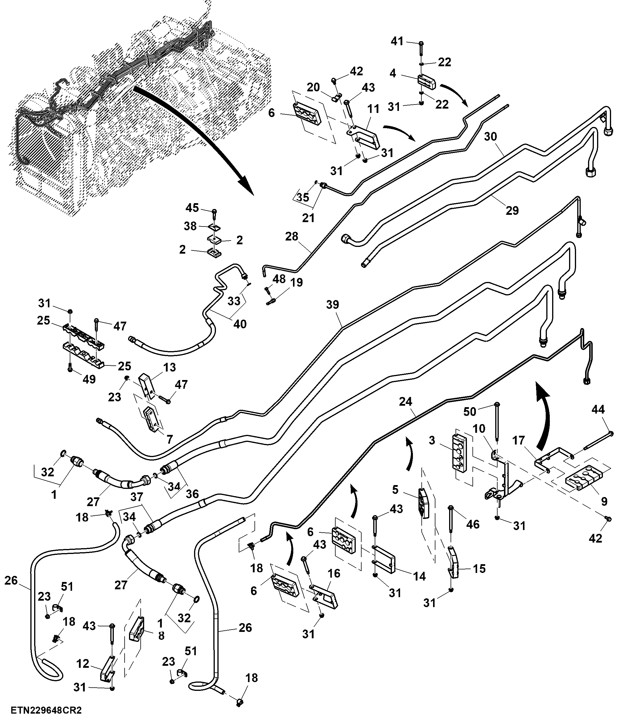 Line, Front Line Bundle, T3/ FT4/ Stage 5 Engine, W/O EVT (2/2) (927001 - )