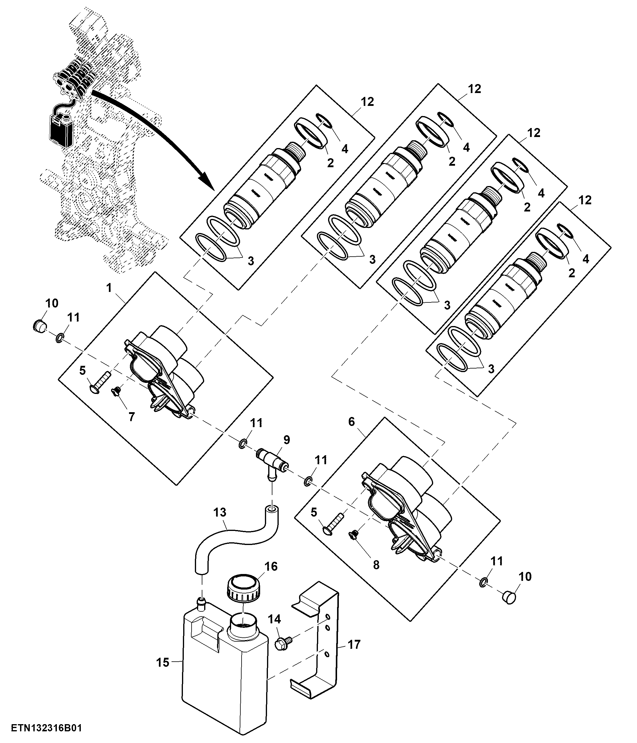 Cover, Dual Deluxe SCV W/ Bottle, PFC Hydraulics