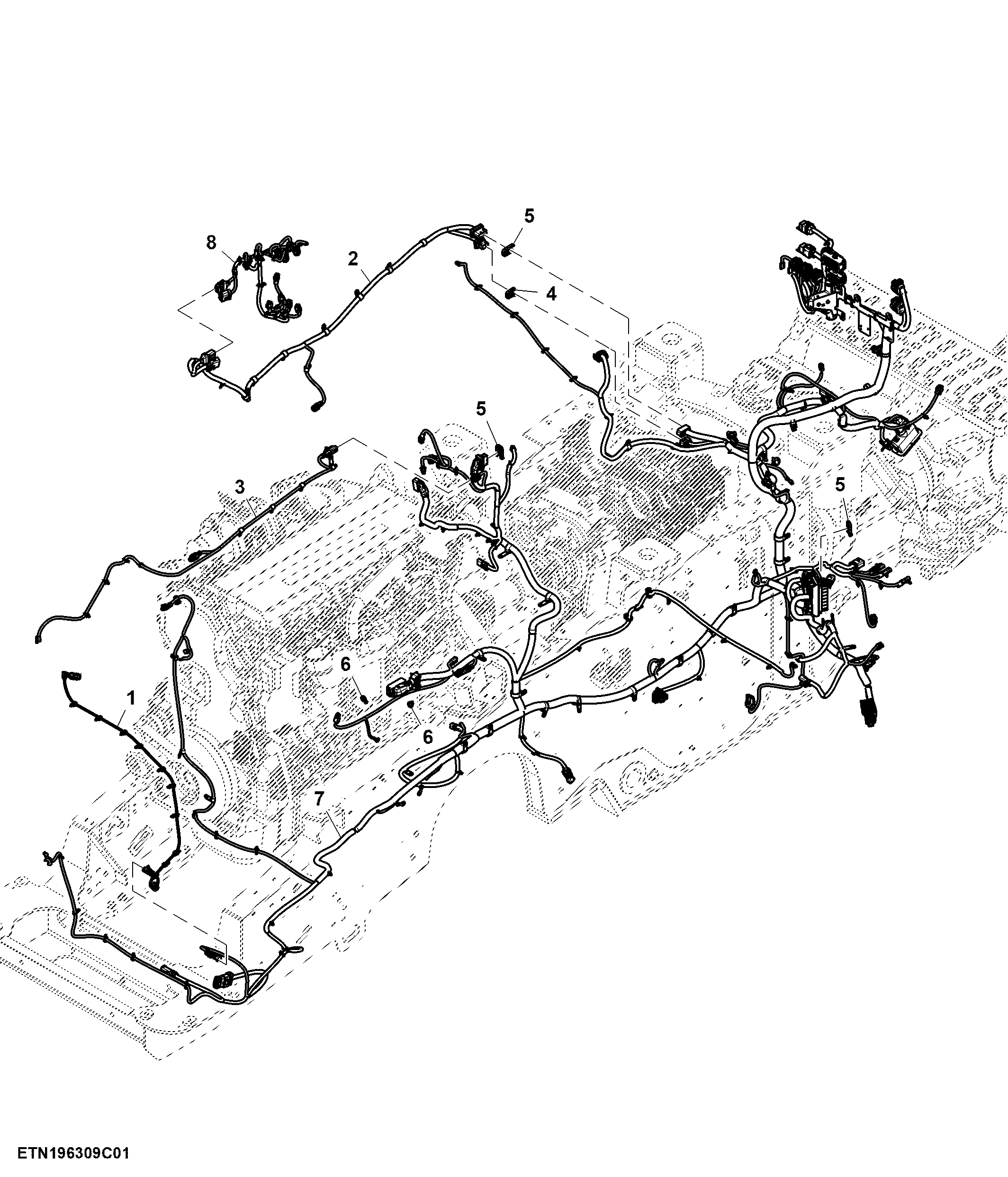 Wiring Harness, Chassis, W/ ACS™, 15 L FT4 / Stage 5 Engine (1/4)