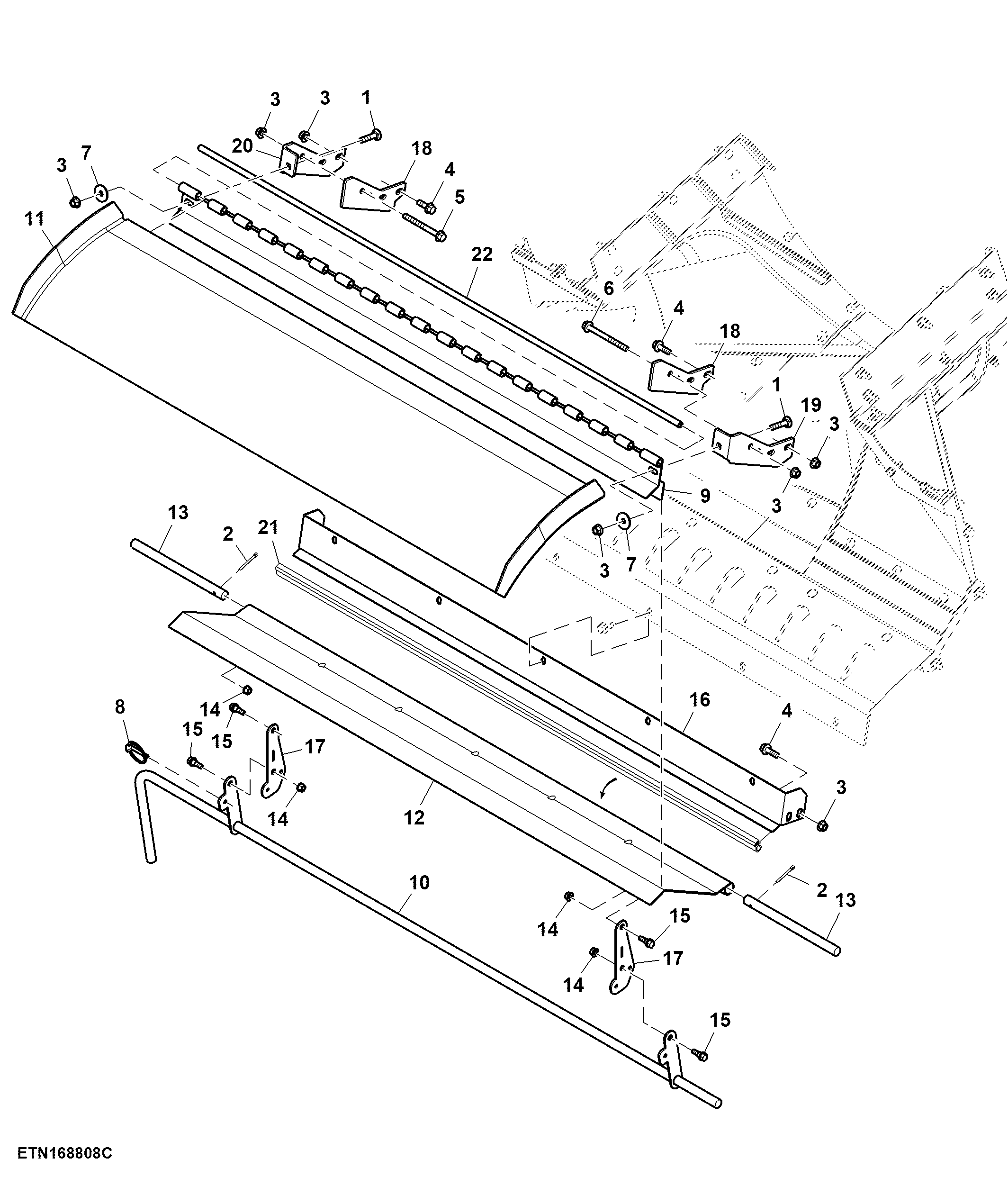 Separator Locking Stone Trap, Deep Tooth W/ Solid Slat Chaffer Elements (795001 - )