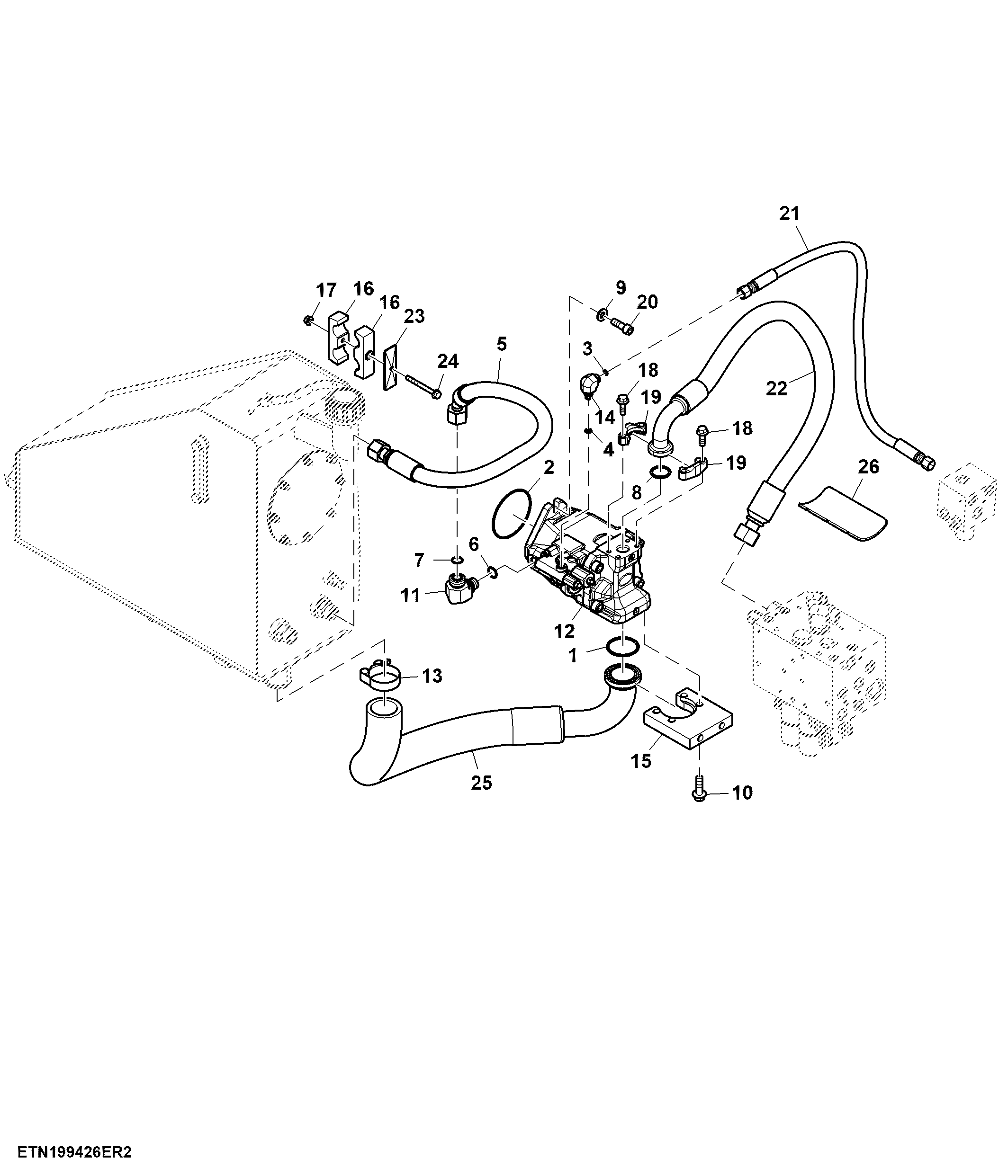 Auxiliary Hydraulic Pump, Hoses and Fittings