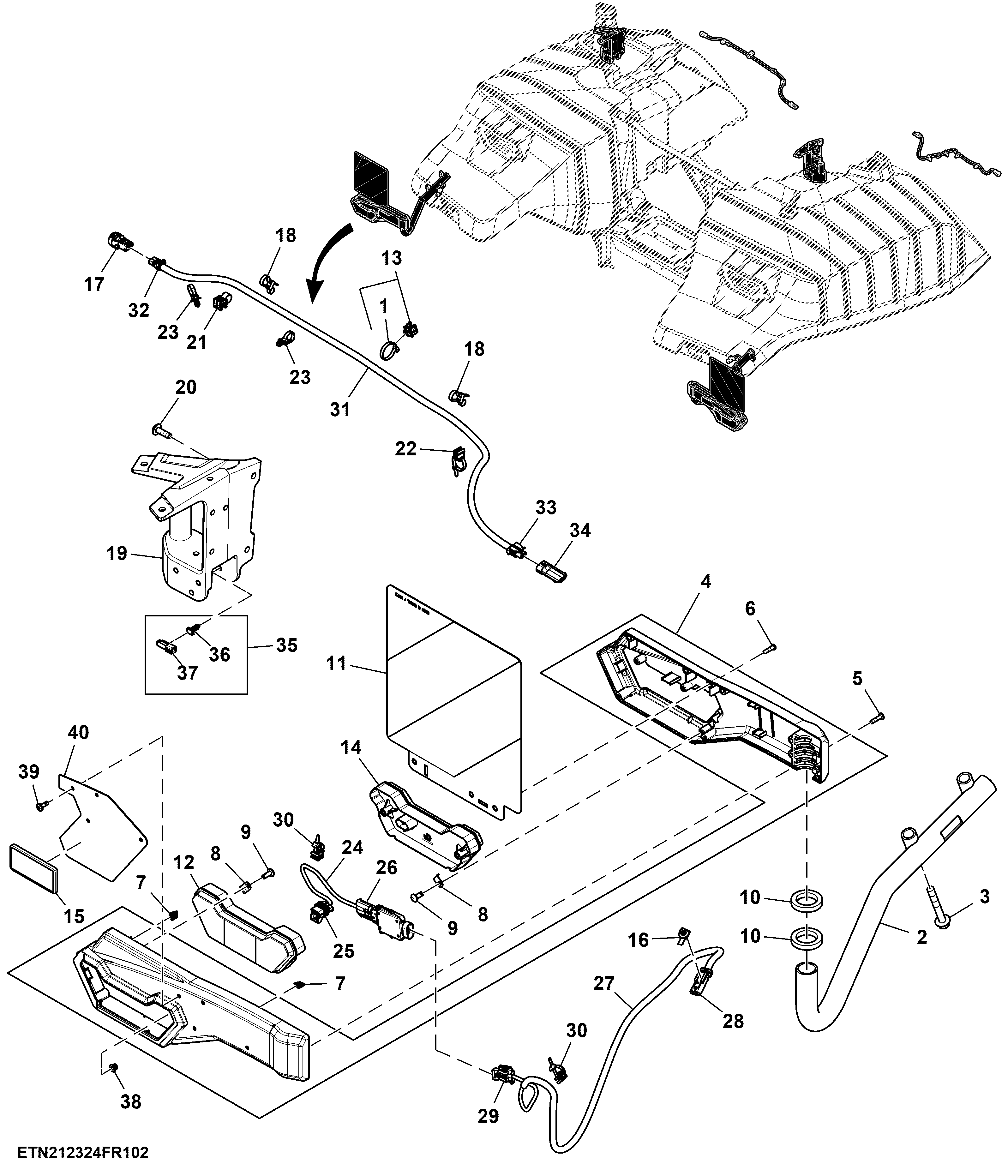 Light Bar, Extremity Arm (For EU) (LH Illustrated) (2/2)