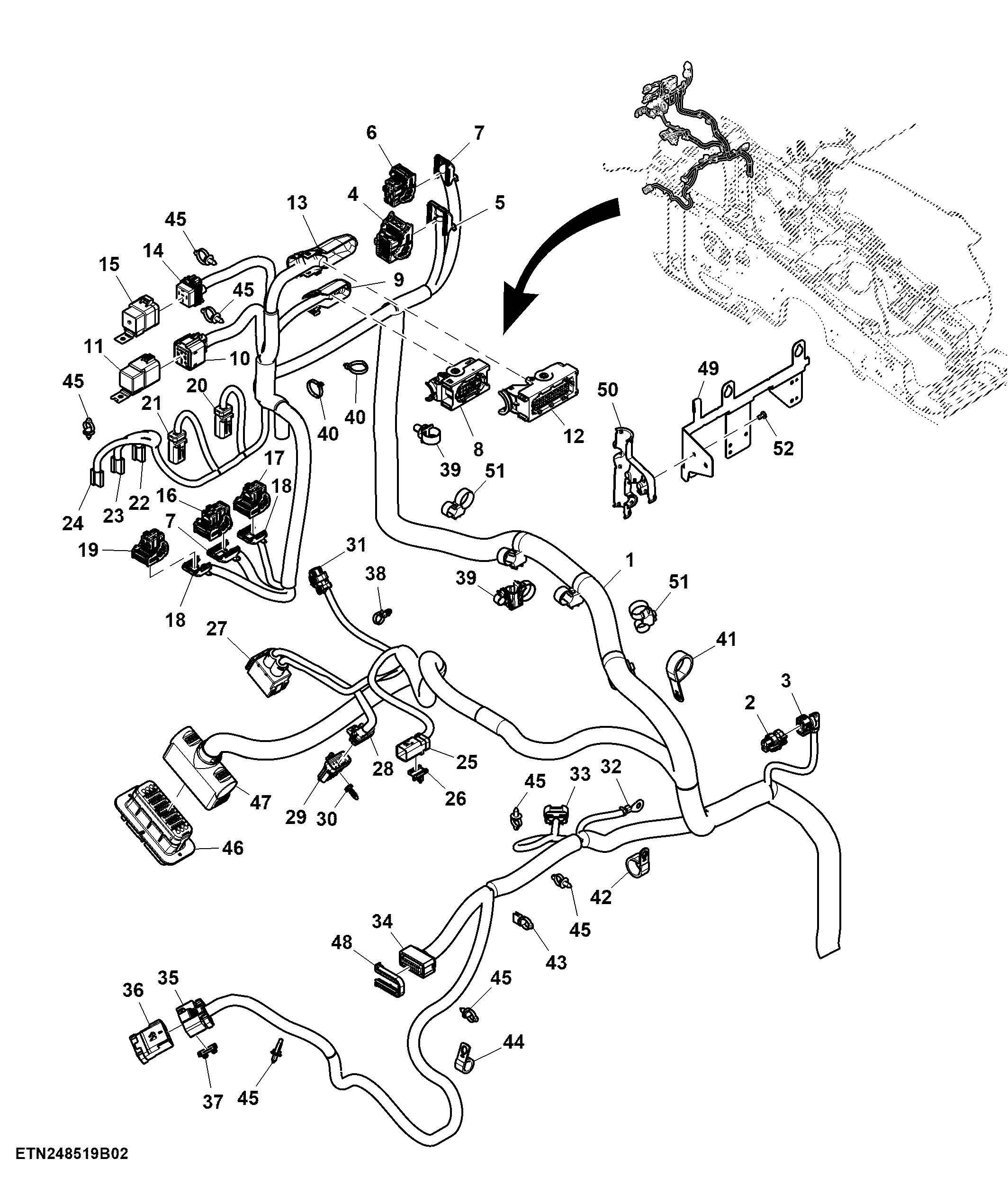 Wiring Harness, Chassis, W/ SFA , 13.6 L FT4/ Stage 5 Engine (3/3)