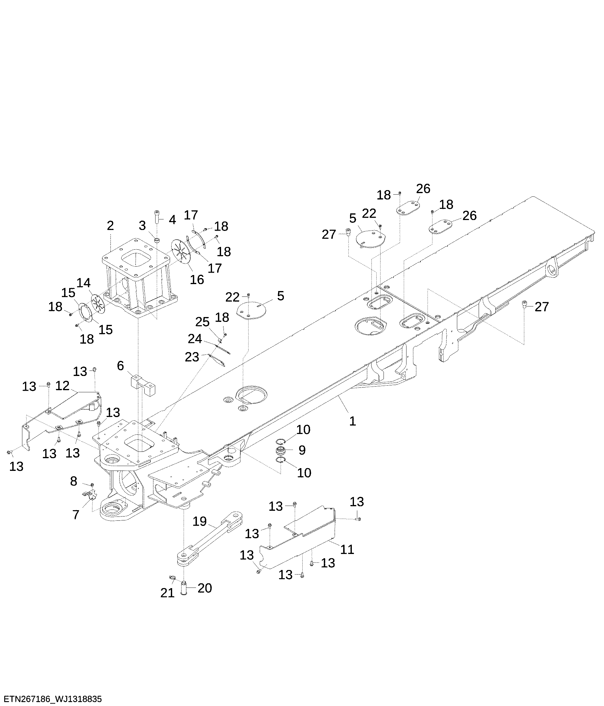 Covers and Shields, Long, Rear Frame, 3400 mm, 600 mm Extension (006228 - )