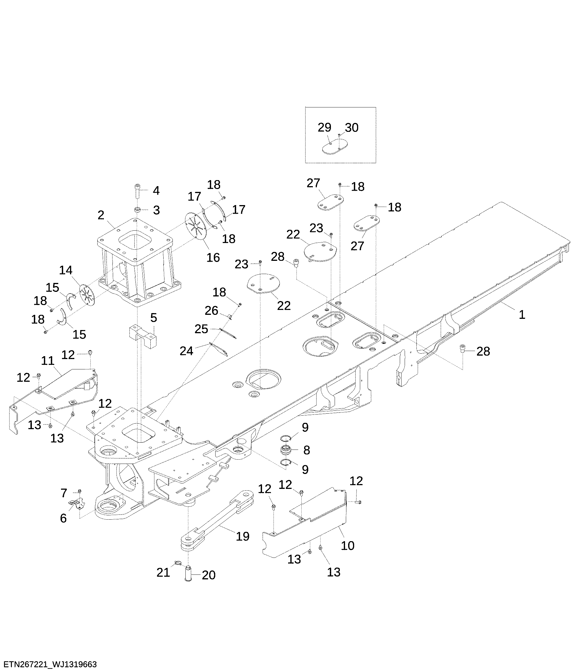 Covers and Shields, Short, Rear Frame, 2600 mm