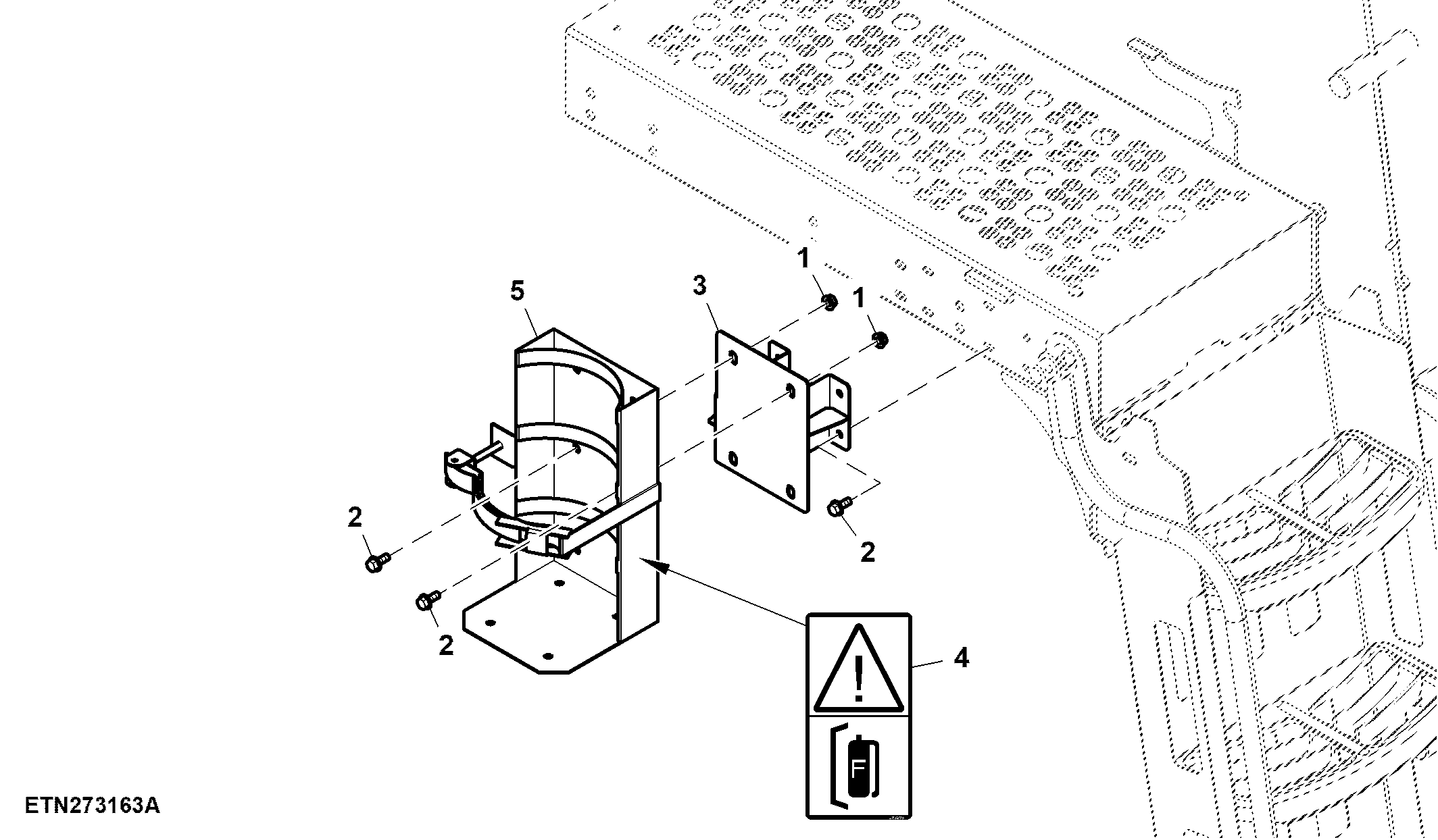Bracket, Fire Extinguisher Support, For CIS Countries