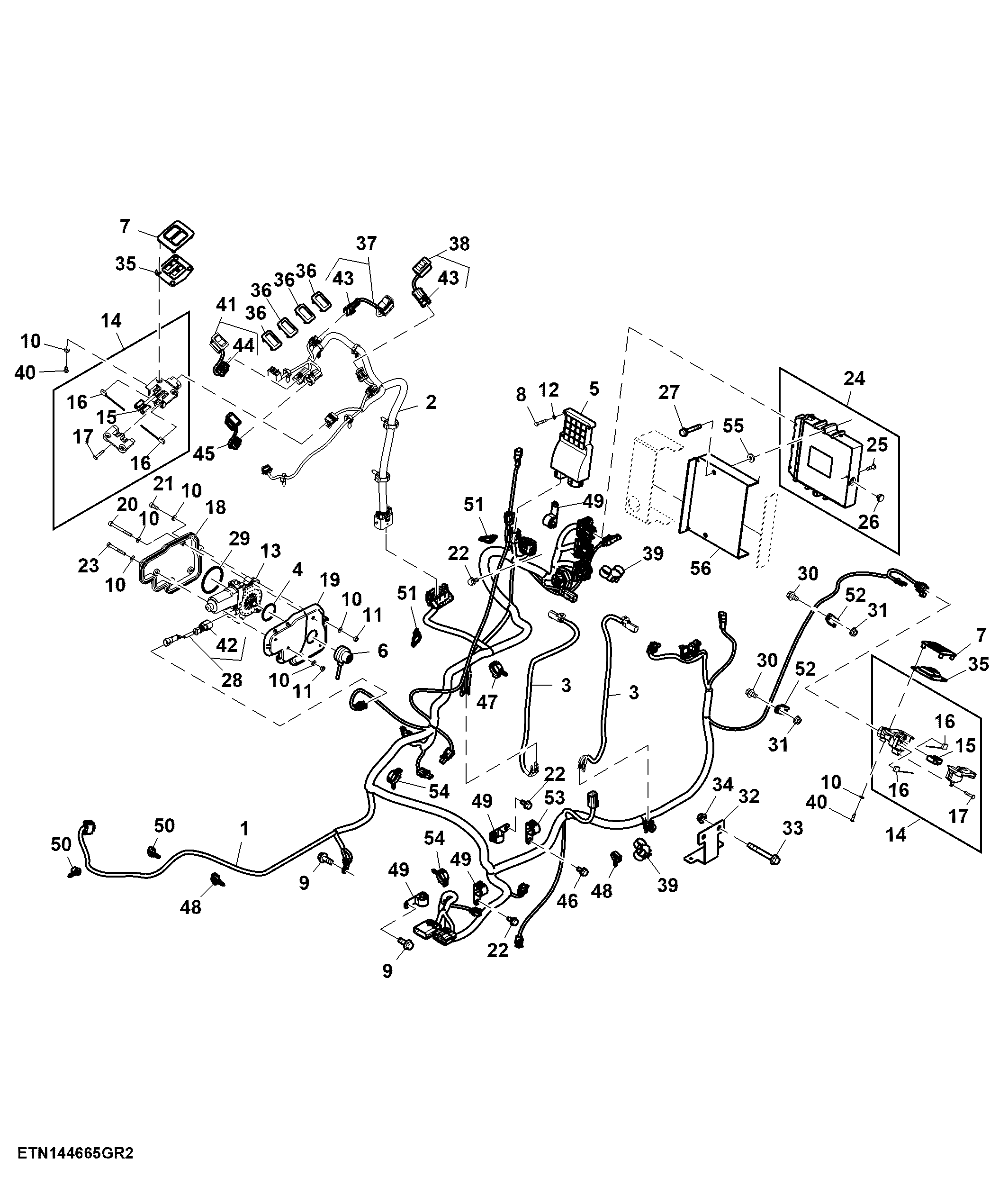 Rear Wiring Harness, SyncShuttle™, Stage 3B (1 / 5)
