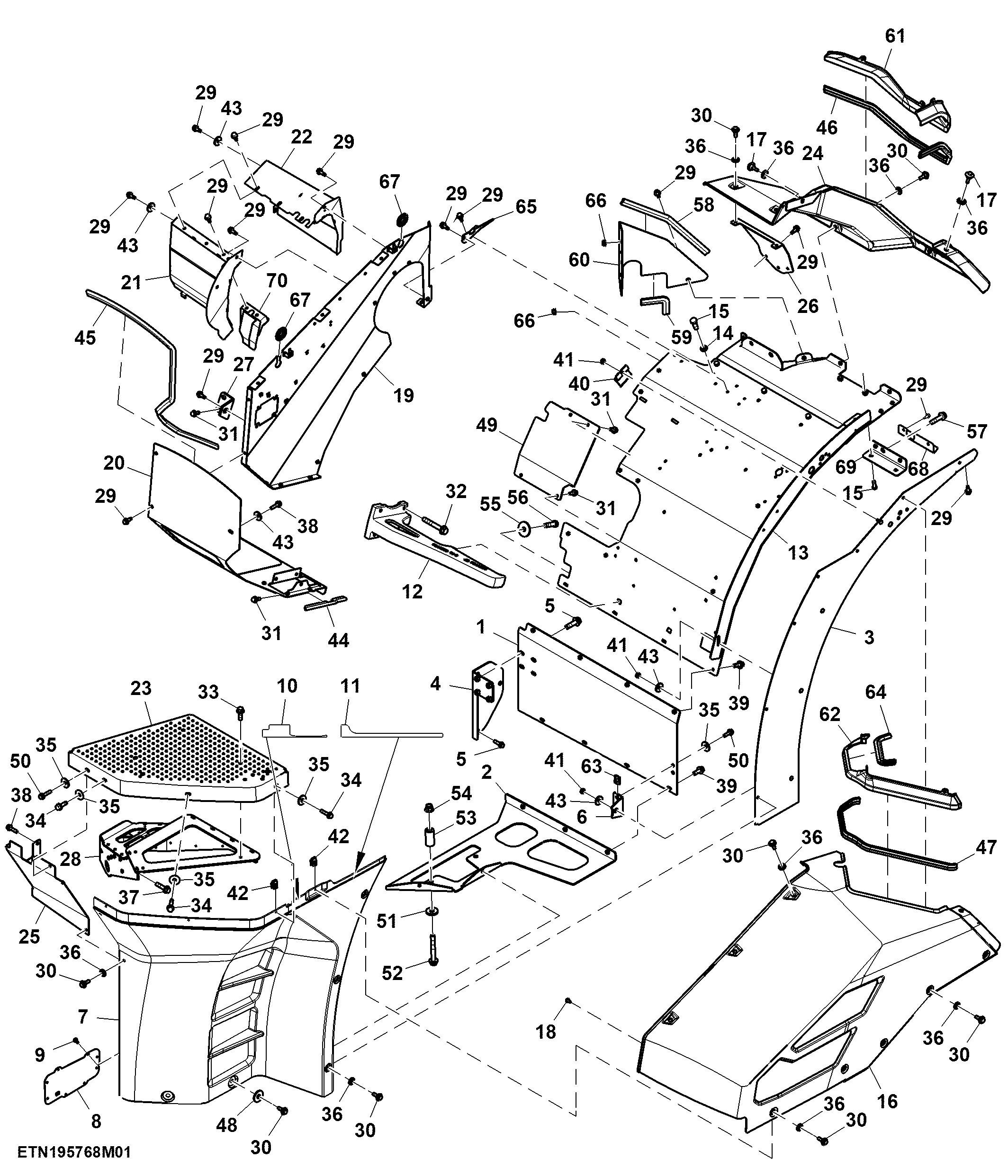 Exhaust System Enclosure, FT4 / Stage 5, 15.0 L Engine