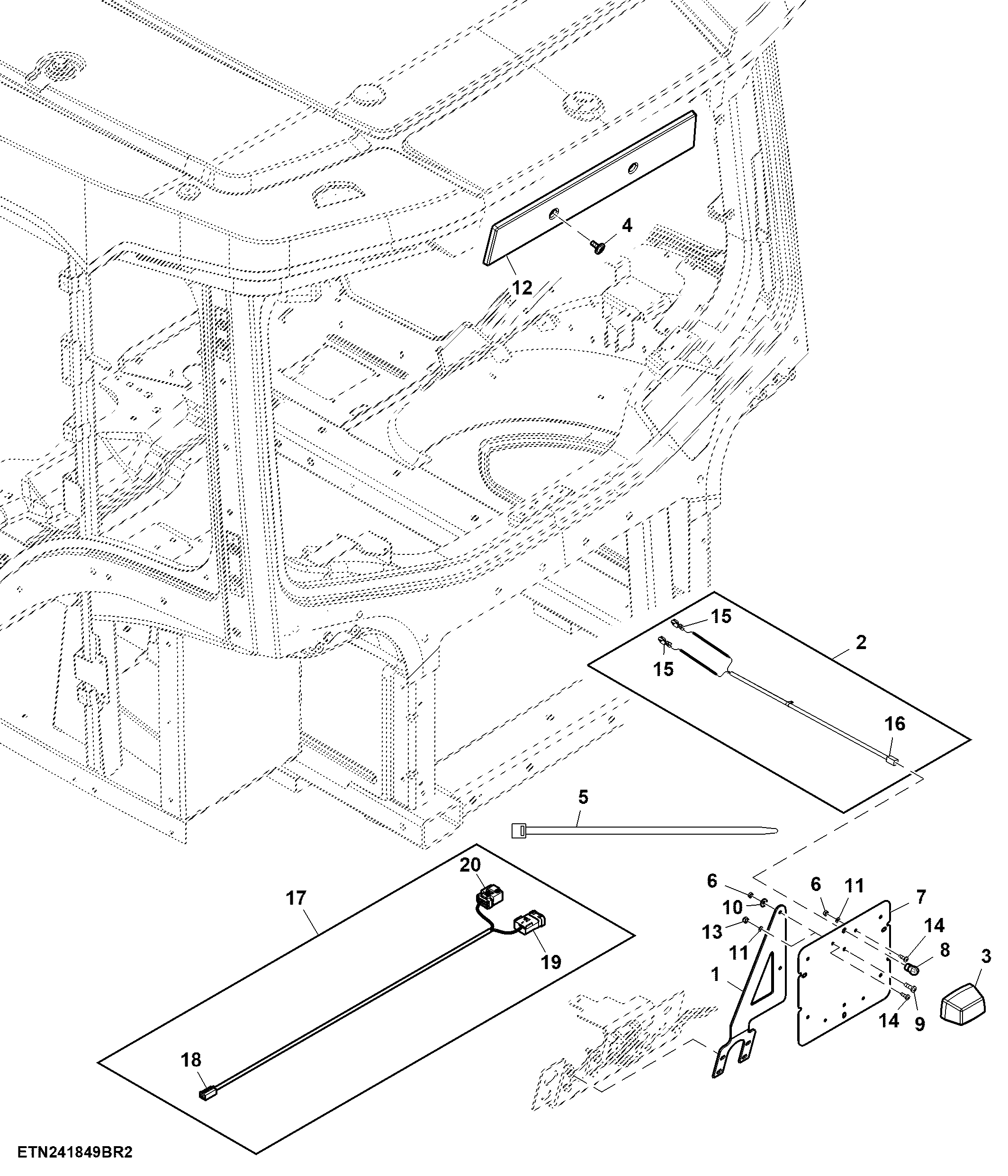 Mounting Parts, License Plate, W/O Hitch (For EAEU)