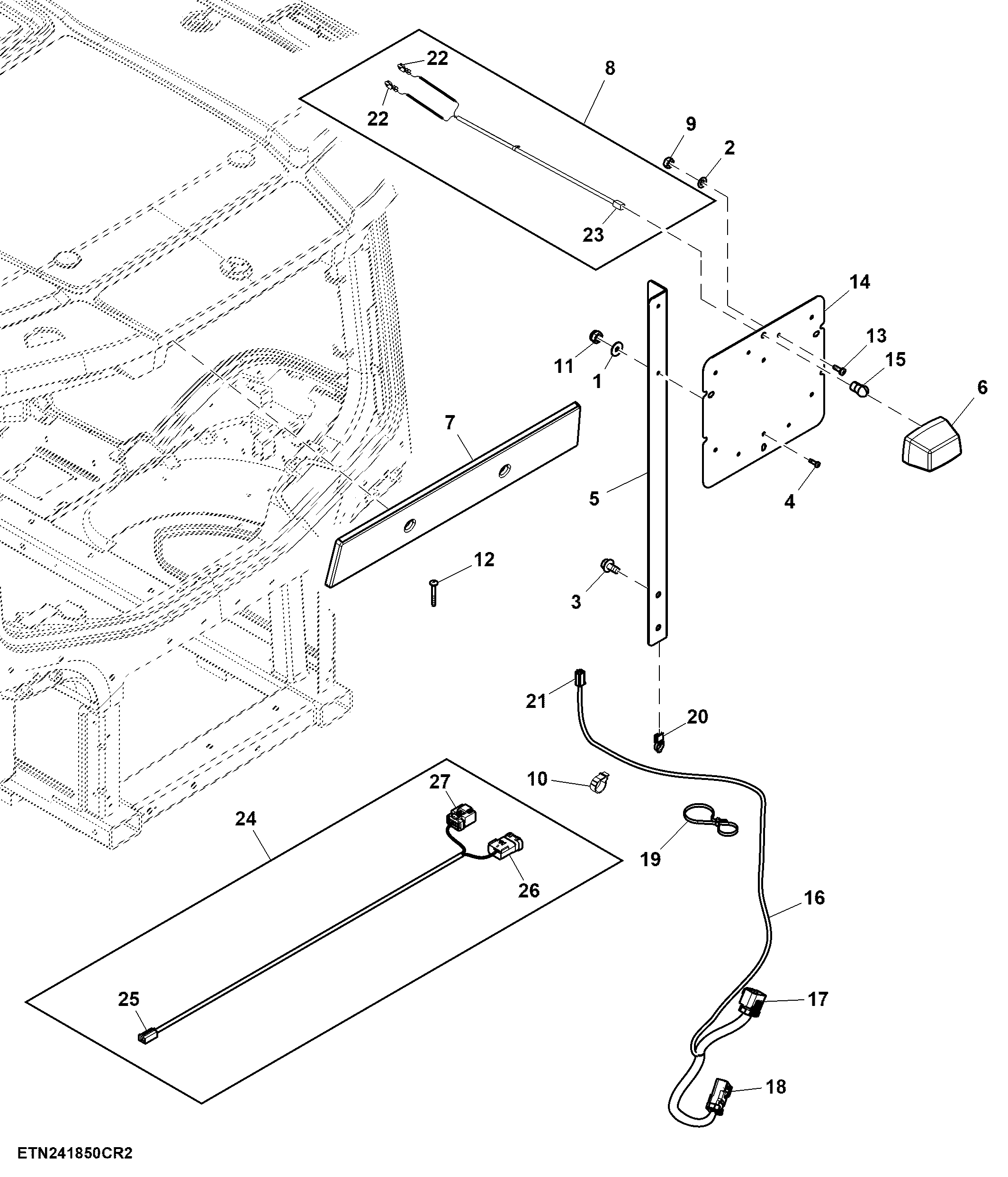 Mounting Parts, License Plate, W/ Hitch (For EAEU)