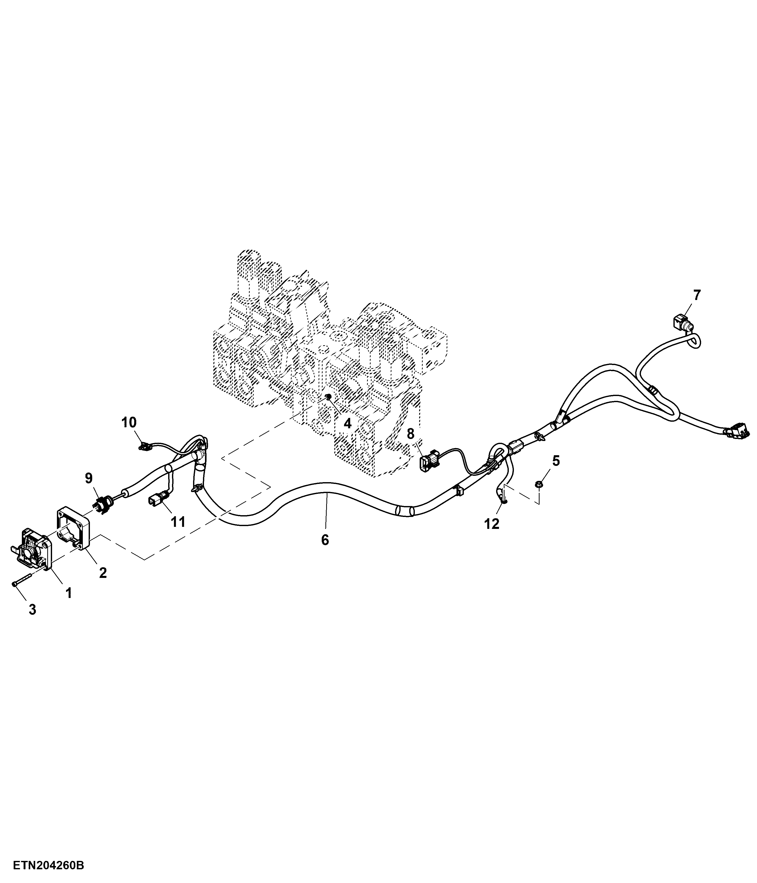 Wiring Harness, Power Outlet Socket, 60 A, Rear