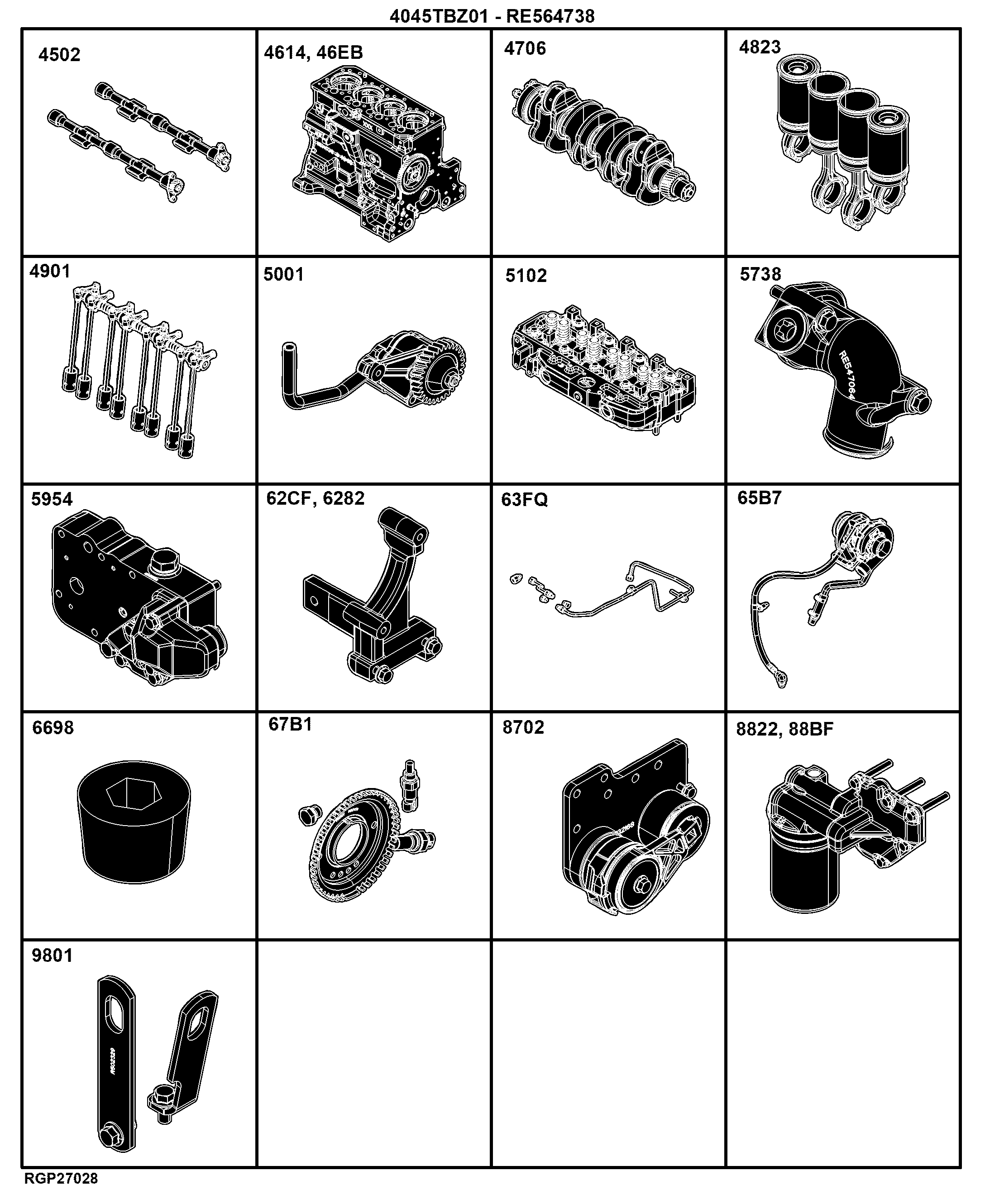04B Engine 4045TBZ01-RE564738