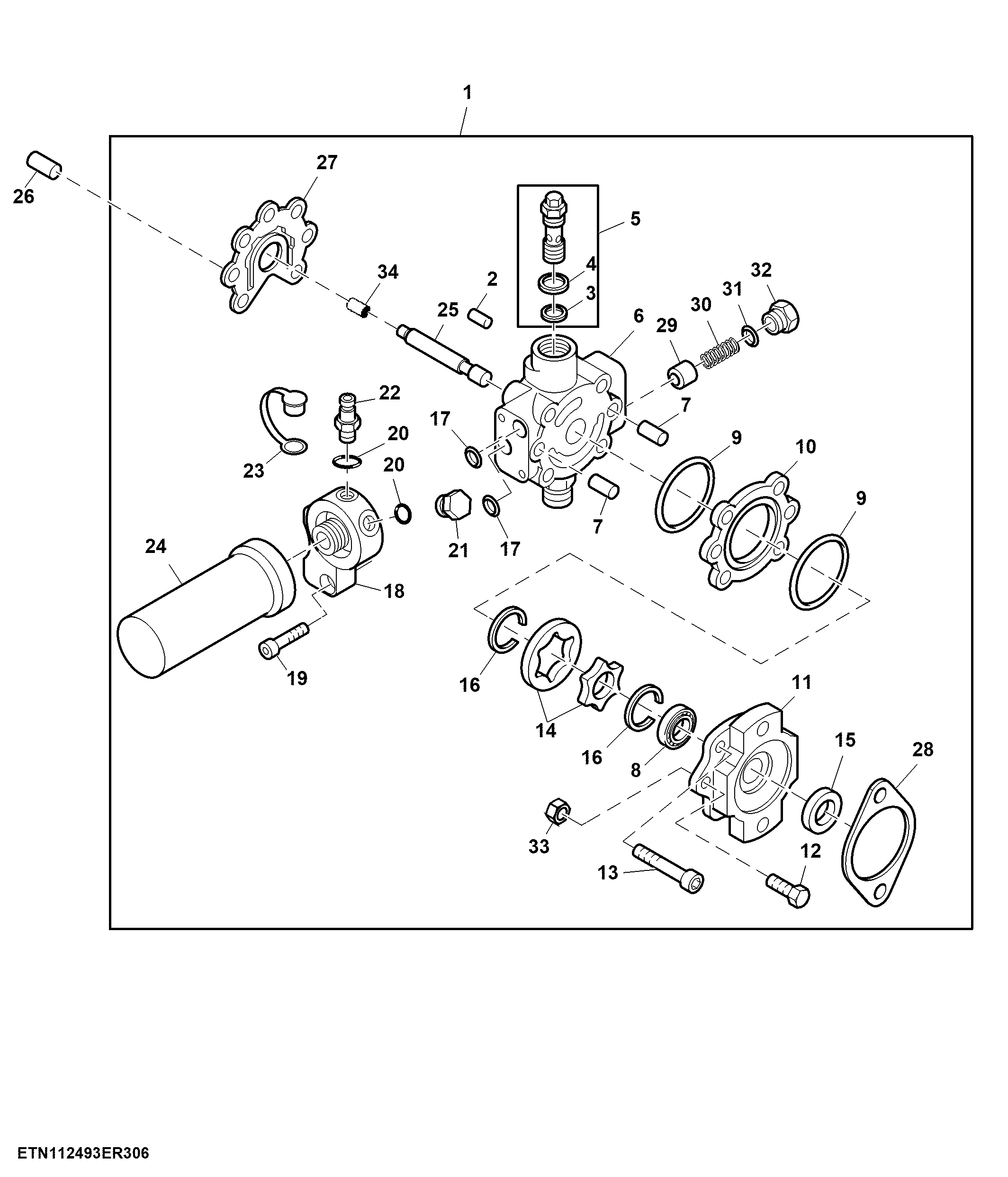 Hydrostatic Drive Charge Pump for Push Button Shift Transmission, Final Tier 4