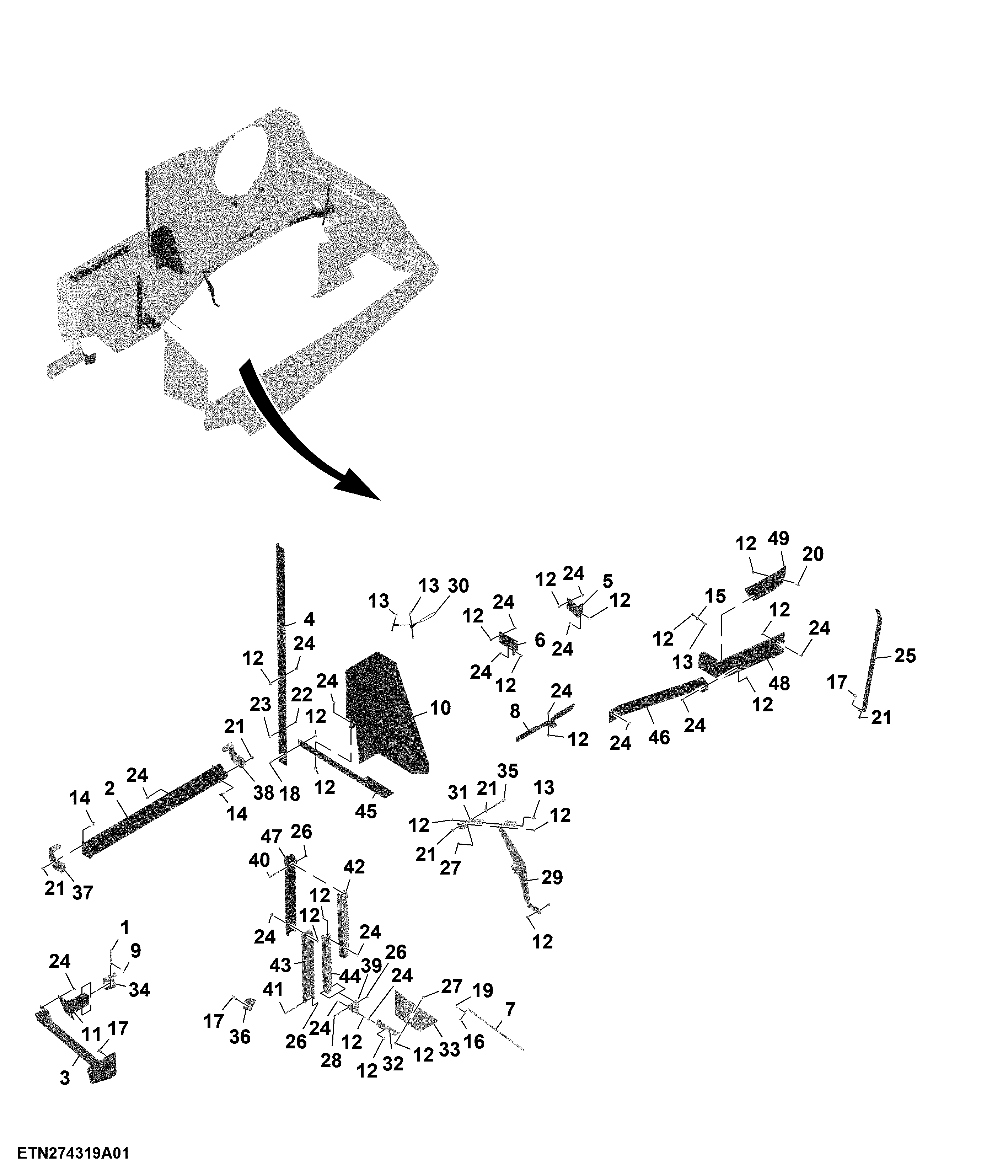 Brackets, Styling Panel, RH, For CIS Countries