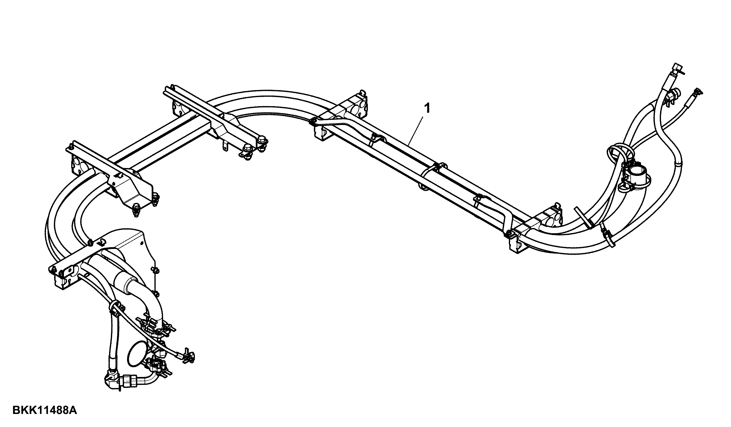 Bracket and Fittings, Hydraulic System, Attachment