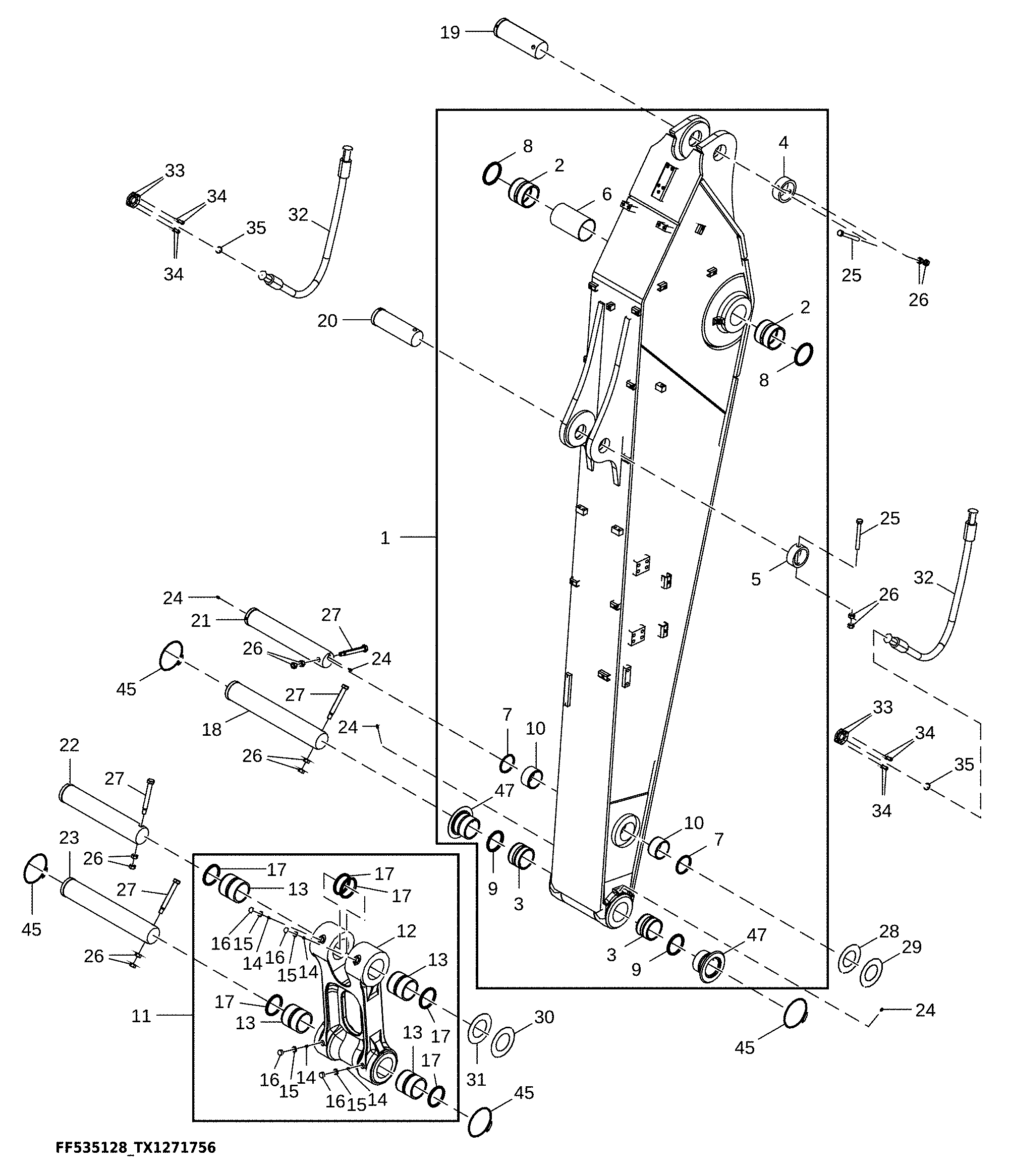 Semi-Long Arm, 3.9 m (12.8 ft), Grade Ready
