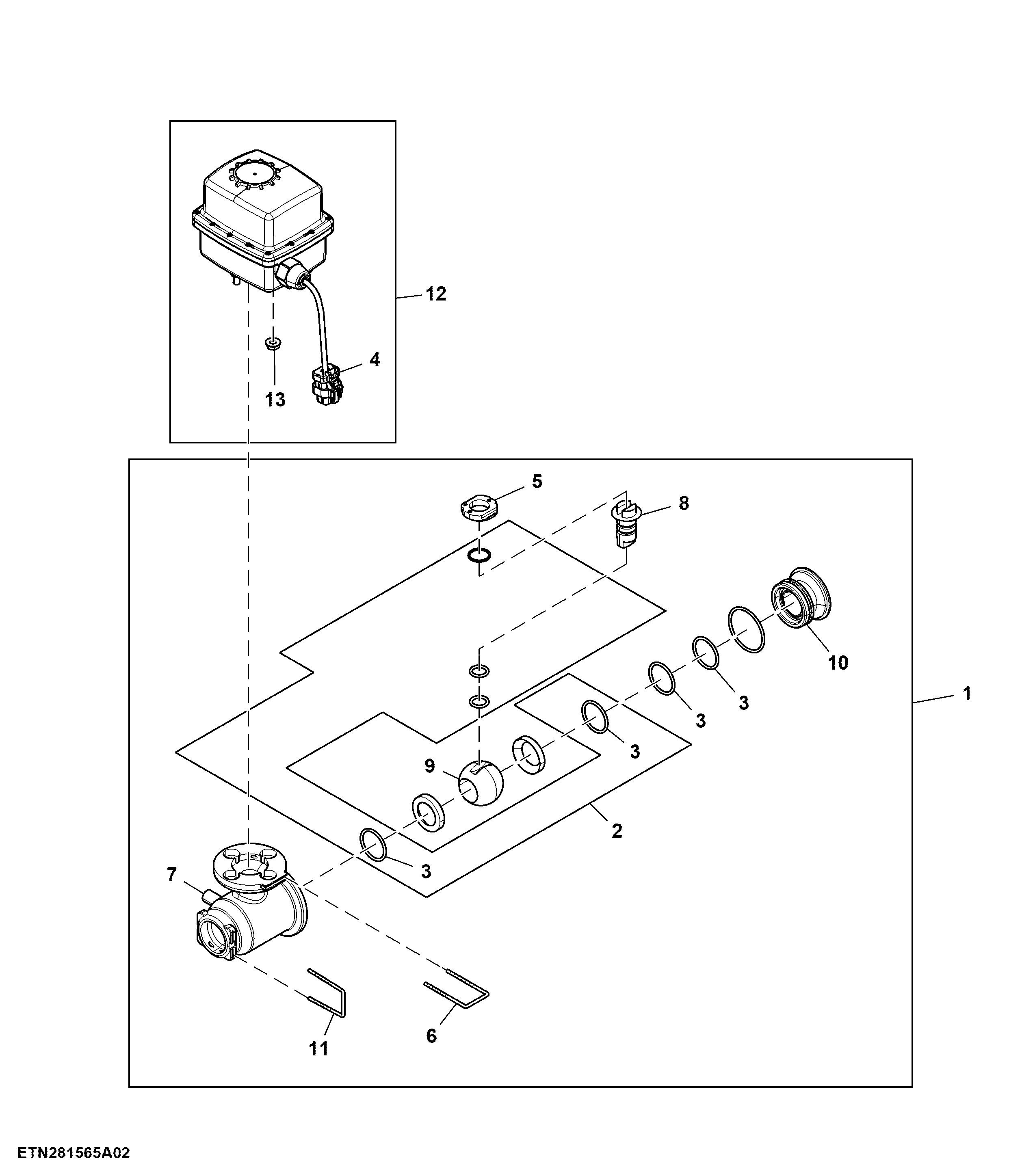 Electric Ball Valve, 2 Way, 1 in., Flanged One Side