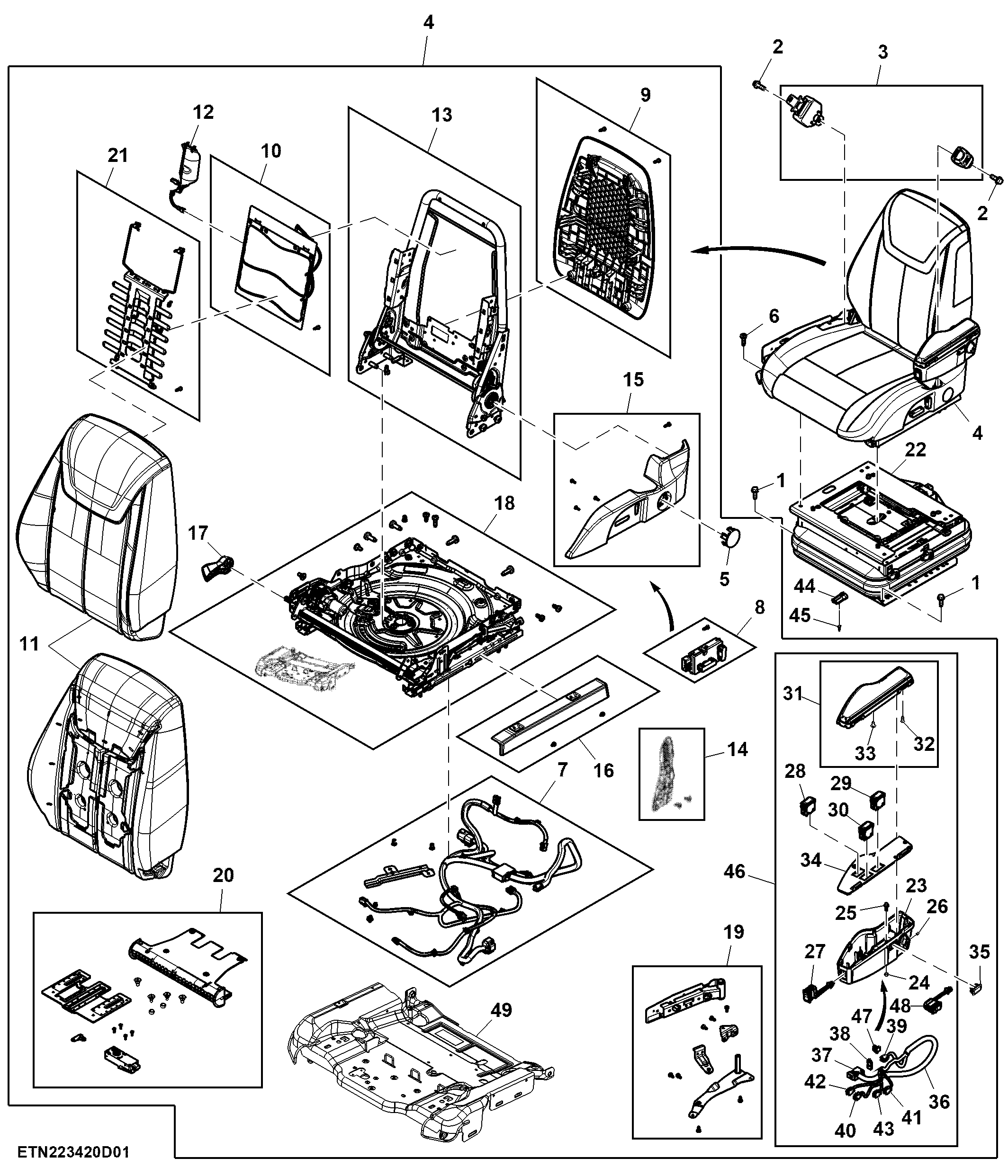 Operator's Seat, Premium, Passive Suspension