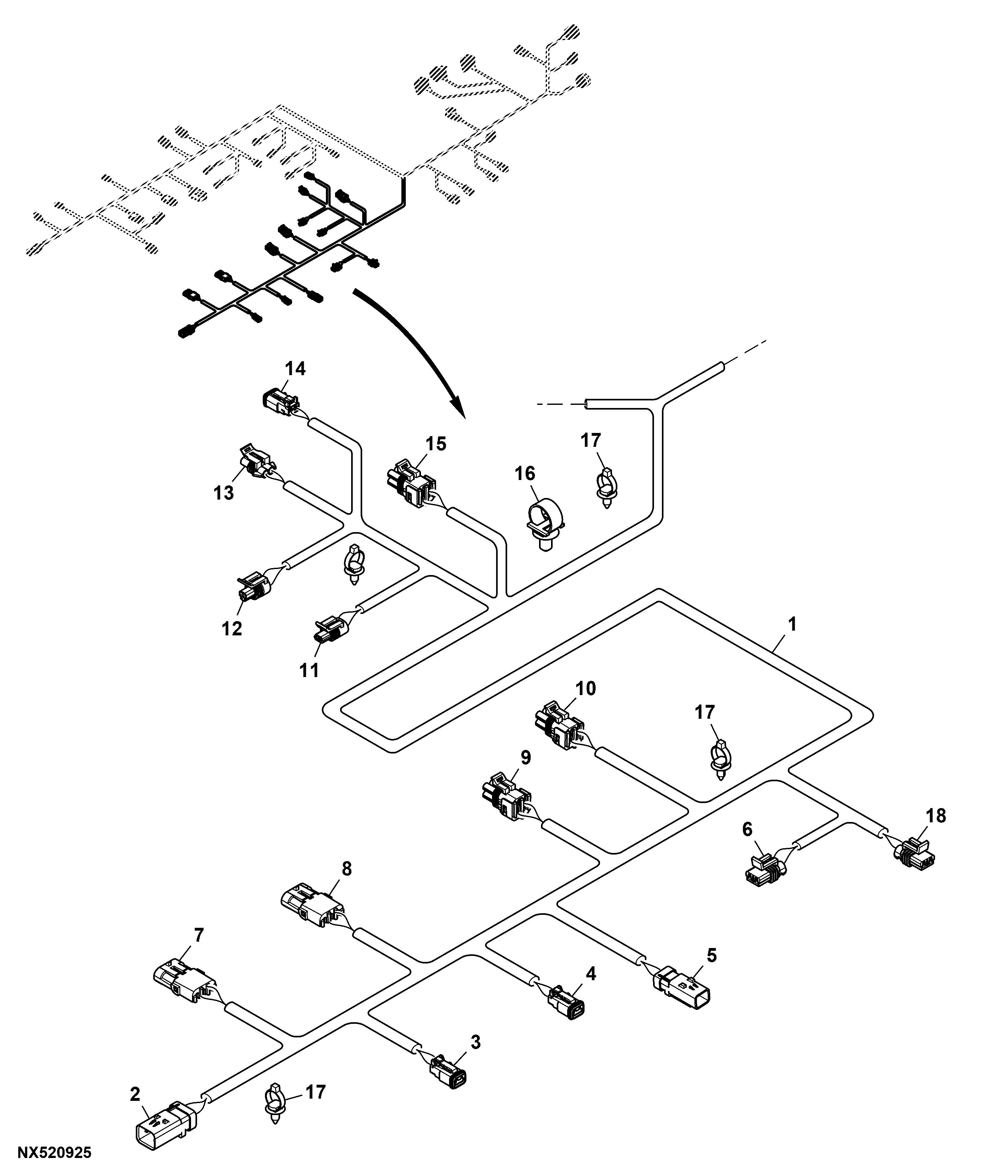 Chassis Wiring Harness, Dry Box Spreader (2 of 3)