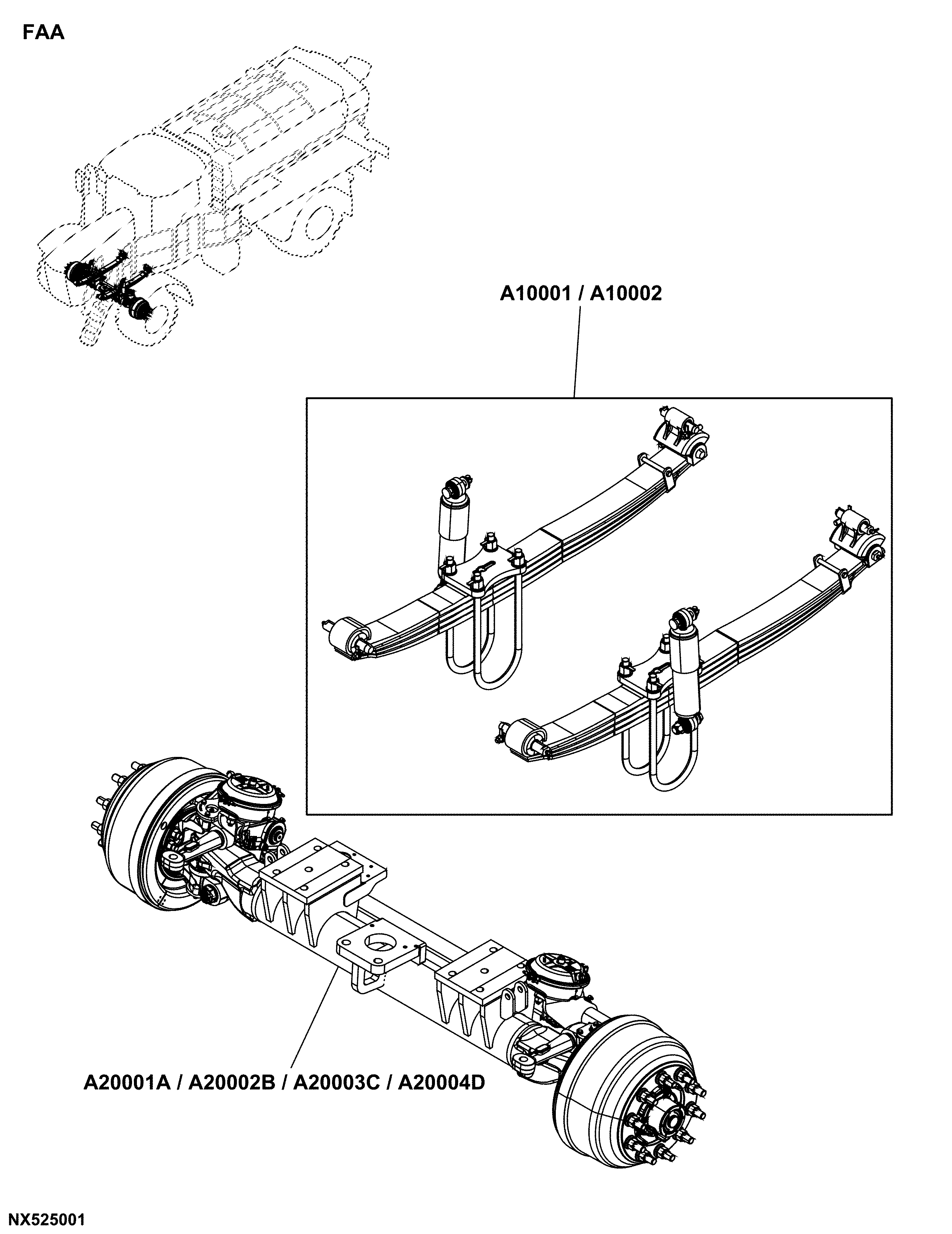FAA Axle and Leaf Spring